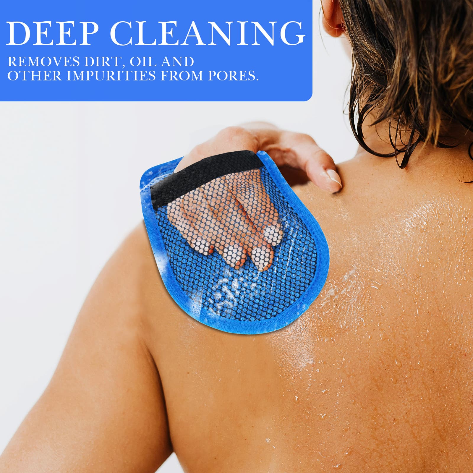 ReignSword 2 Pack Velvet Soap Bag, Exfoliation for Bath or Shower, Foaming and Drying The Soap, Bar Soap Pouch Scrubber for Men and Women (Blue) - 4