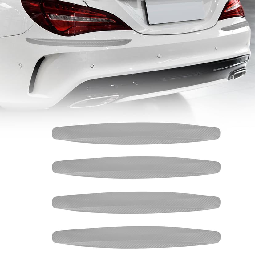 ReignSword 4 Pack Grey Bumper Guard Strip, Anti-Collision Patch Car Bumper Guard Strip, Universal Exterior Car Accessories