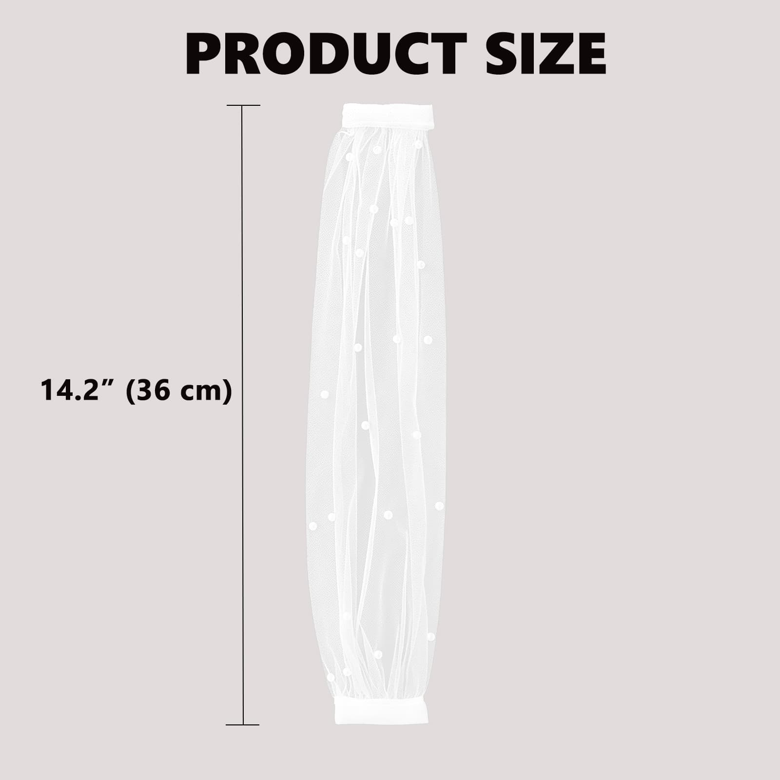 ReignSword 2 Pcs Mesh Veil Headband For Women, Bridal Wedding Tea Party Headwear Accessories with Pearl, Fascinator With Veil - 4