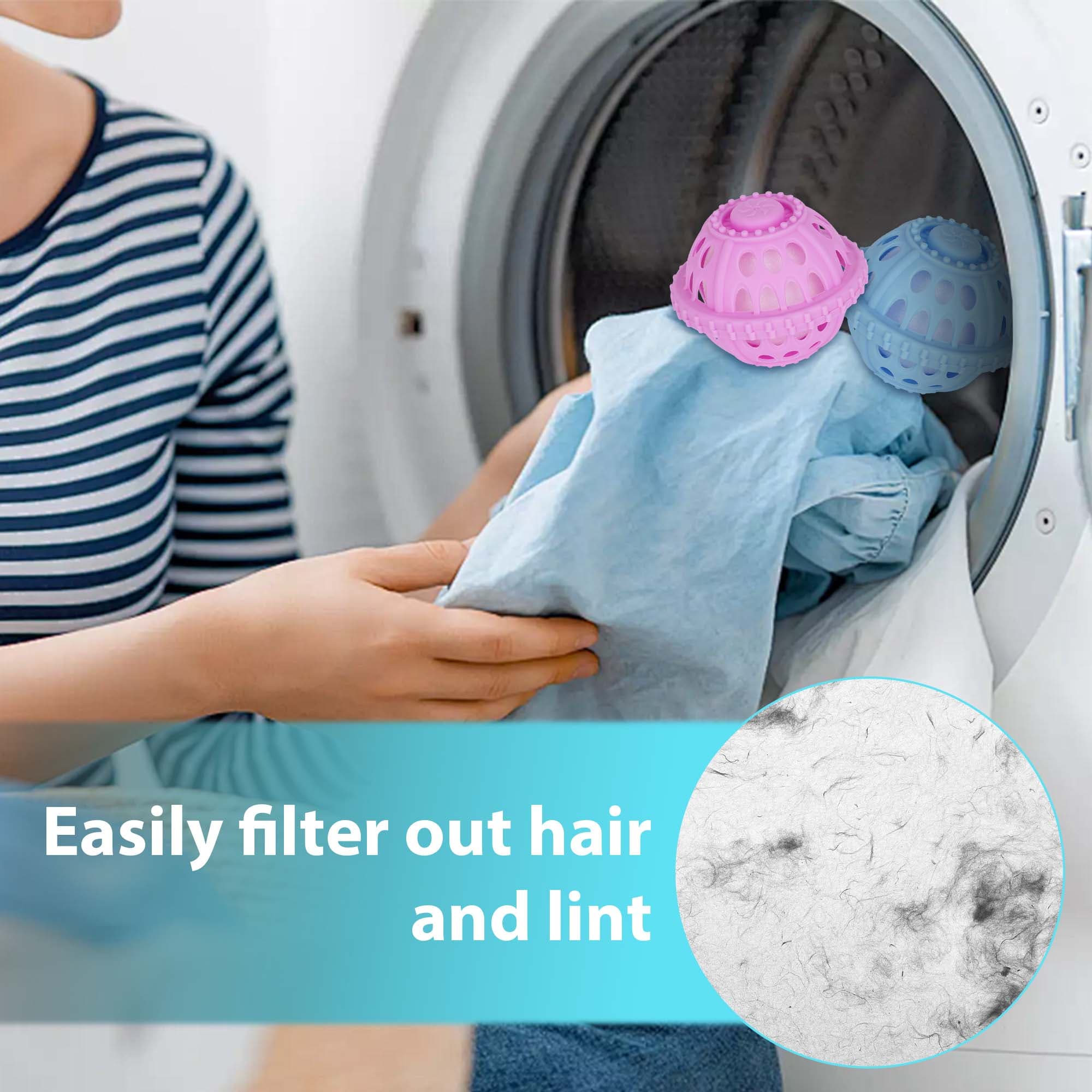 ReignSword 4 Pack Pet Hair Remover for Laundry, Anti-Entanglement Reusable Floating Dog Cat Fur Dryer Catcher Balls for Washing Machine, Lint Trap Cleaner & Pet Hair Lint Catcher for Clothes - 2