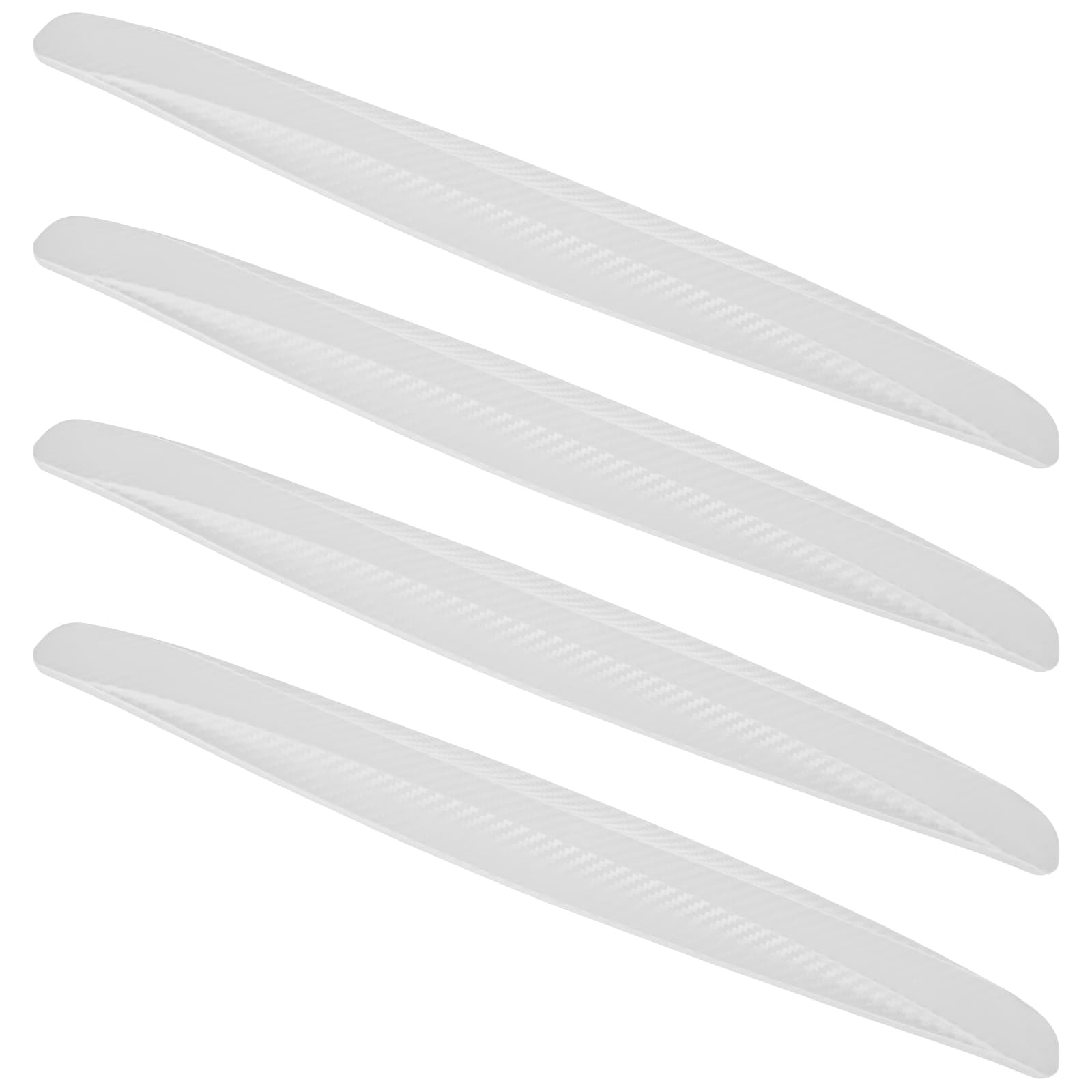 ReignSword 4 Pack White Bumper Guard Strip, Anti-Collision Patch Car Bumper Guard Strip, Universal Exterior Car Accessories - 6