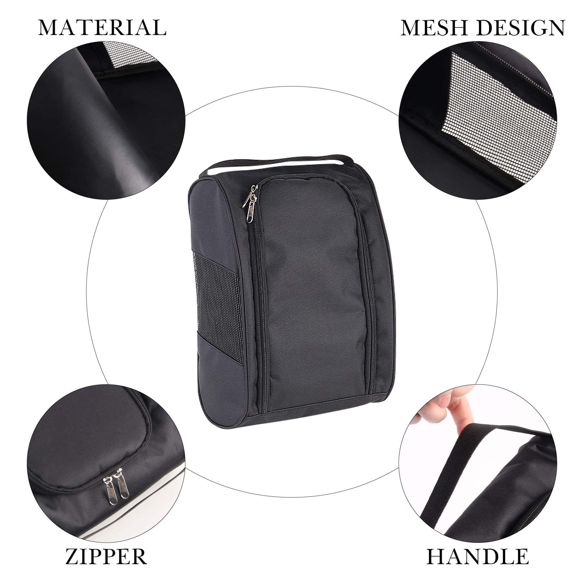 ReignSword Pack of 2 Shoe Bags for Men and Women, Portable Shoes Organizer Breathable for Travel, Travel Essentials suitable for Most Shoe Styles - 4