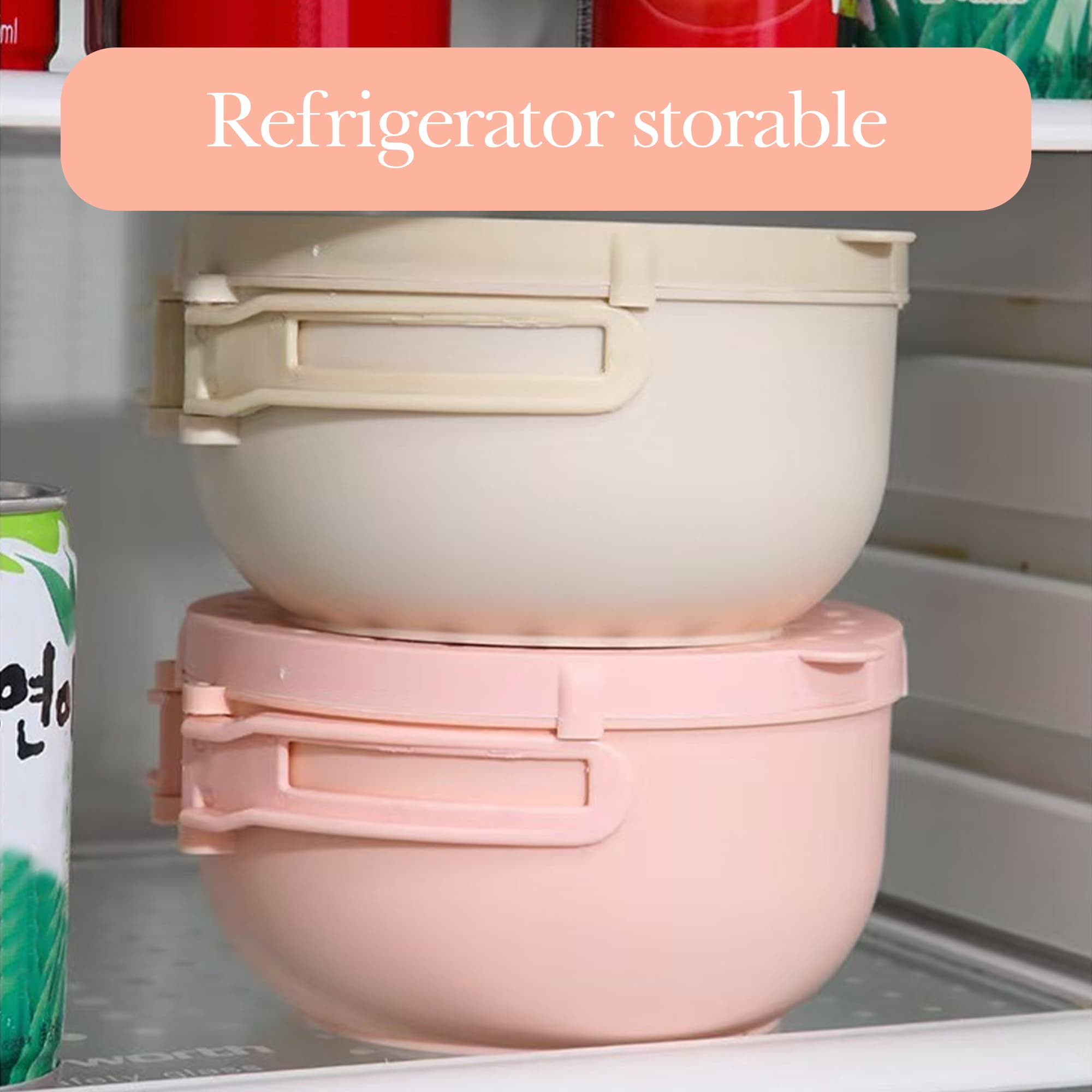 ReignSword Multipurpose Drain Basket with Lid, 2 in 1 Draining and Preservation Basket, Fruit Drainer Container with Fine Holes and Handle for Refrigerator, Kitchen Sink (Pink) - 4