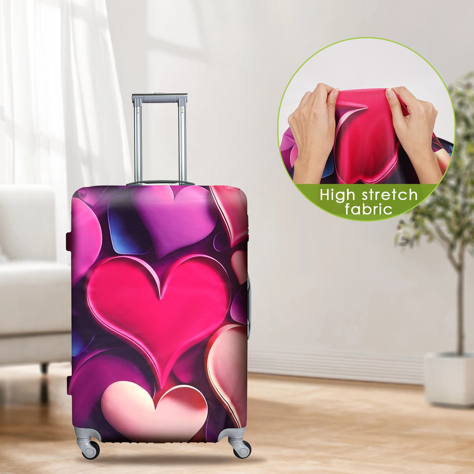ReignSword Travel Luggage Cover Suitcase Protector Fit 26-28 Inch Luggage, Washable Luggage Covers for Suitcase Tsa Approved (H940, L) - 3
