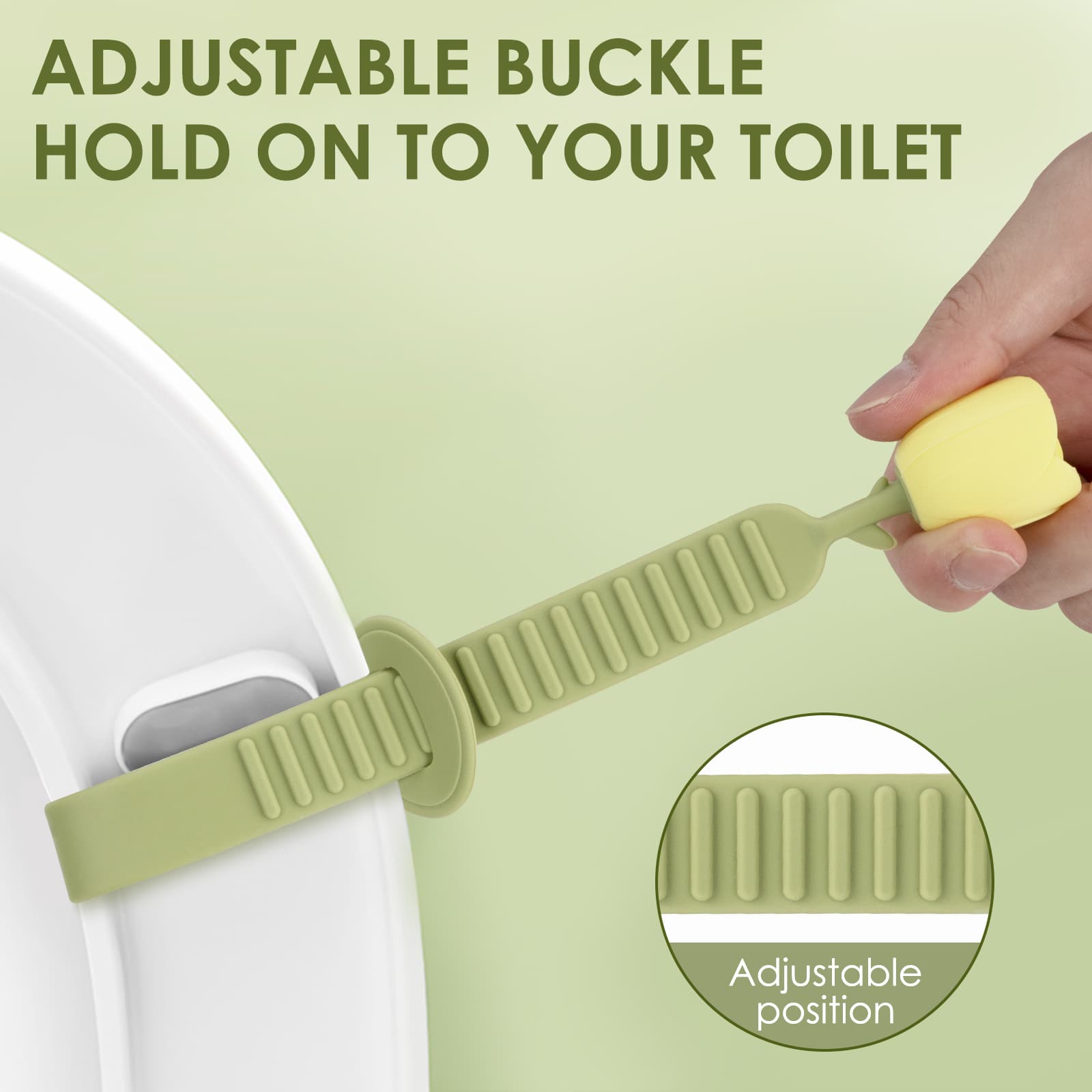 ReignSword 2 Sets Silicone Toilet Seat Lifter, Toilet Seat Handle Lifter Toilet Cover Holder, Avoid Touching, Handle Hygienic Clean - 2