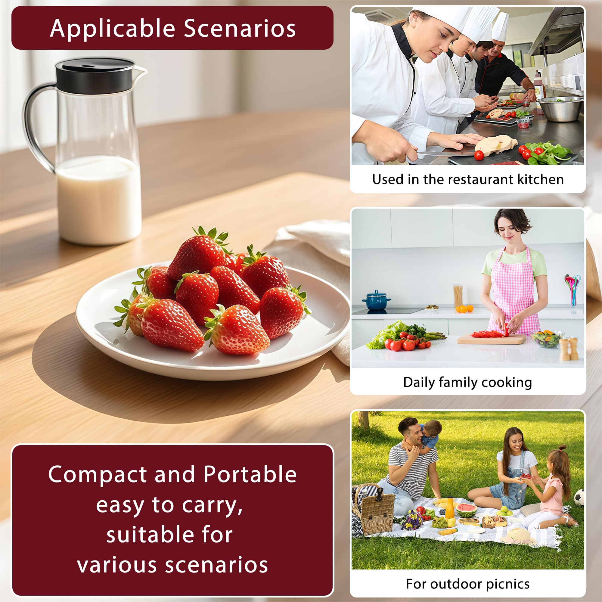 ReignSword Fruit Slicer Cup, Multi-Function Strawberry Slicer, Grape Cutter & Detachable Egg Dicer, Stainless Steel Speed Chopper for Cherry Tomatoes, Kitchen Gadget for Fruits & Vegetables (Red) - 4