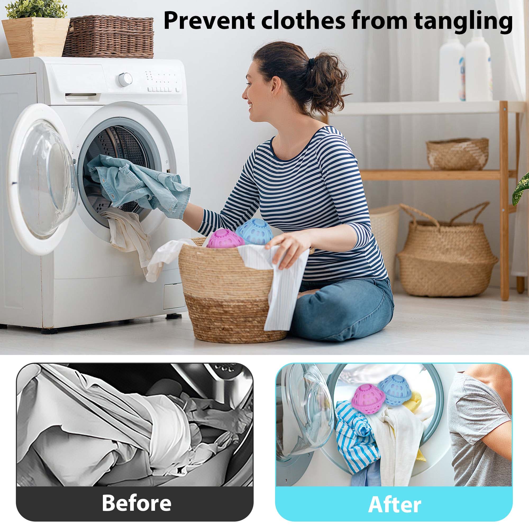 ReignSword 4 Pack Pet Hair Remover for Laundry, Anti-Entanglement Reusable Floating Dog Cat Fur Dryer Catcher Balls for Washing Machine, Lint Trap Cleaner & Pet Hair Lint Catcher for Clothes - 4