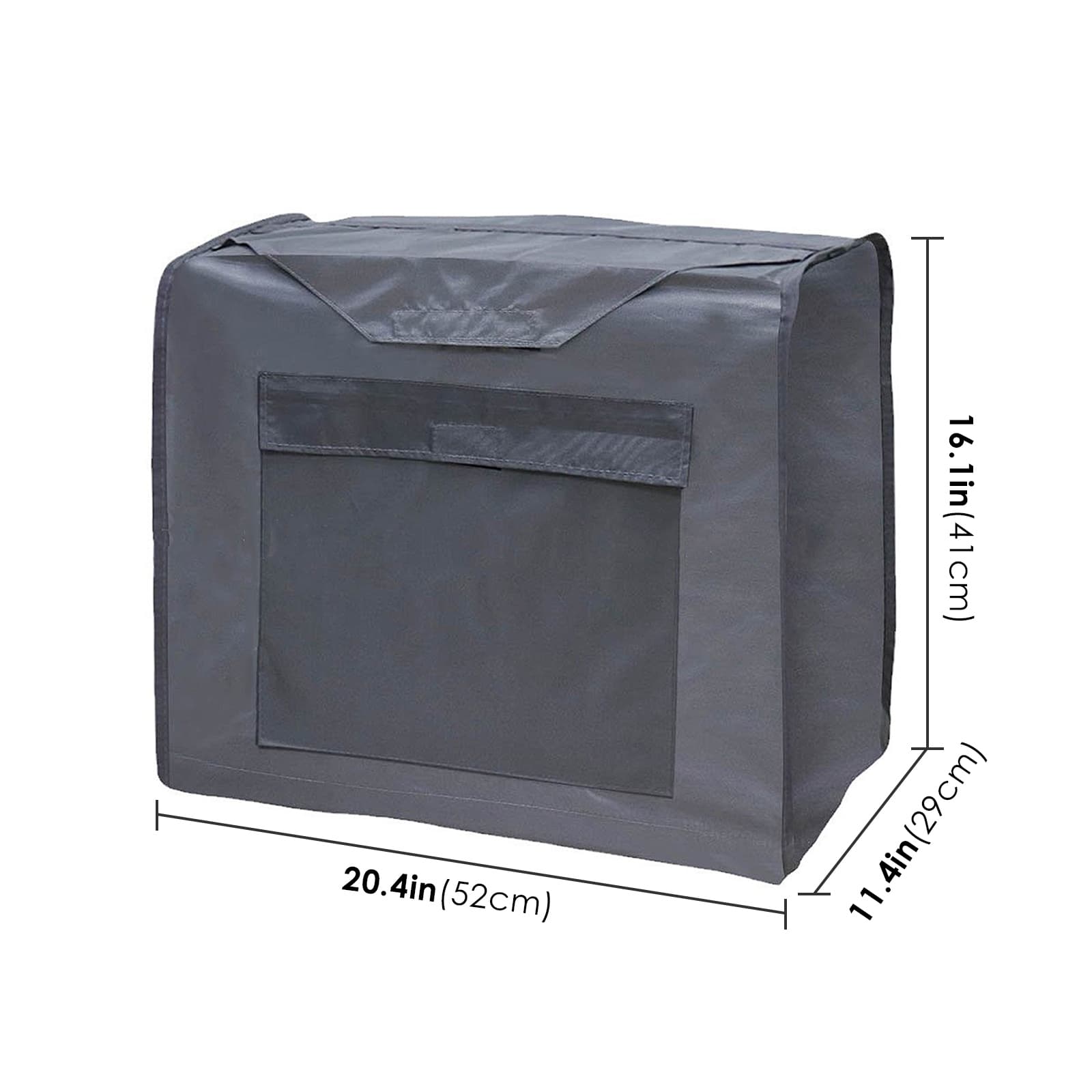 ReignSword Outdoor Generator Cover 20.4x11.4x16.1 Inches, Portable Equipment Cover for Most 2000W-2500W Outdoor Inverter Generators, Compatible with Honda EU2000i, 2200i, Camco (Black) - 1