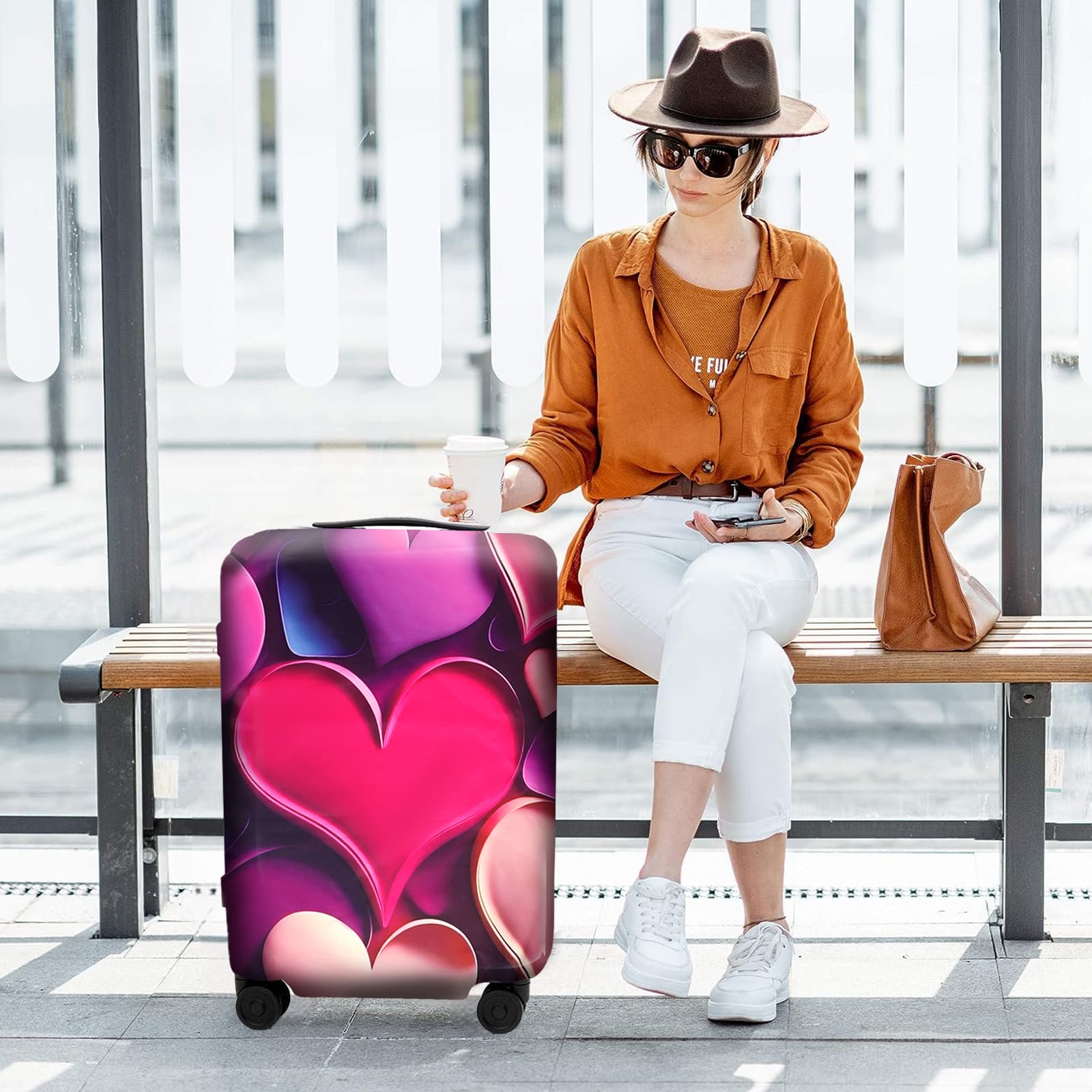 ReignSword Travel Luggage Cover Suitcase Protector Fit 29-31 Inch Luggage, Washable Luggage Covers for Suitcase Tsa Approved (H940, XL) - 5