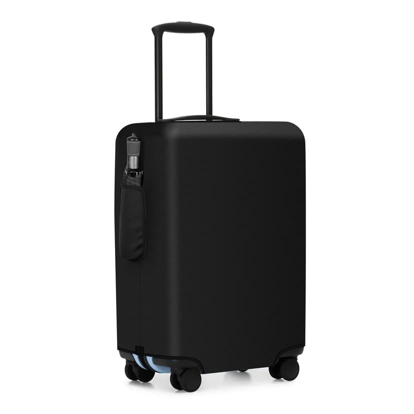 ReignSword Travel Luggage Cover Suitcase Protector Fit 26-28 Inch Luggage, Washable Luggage Covers with Side Pocket for Suitcase Tsa Approved (Black, L)