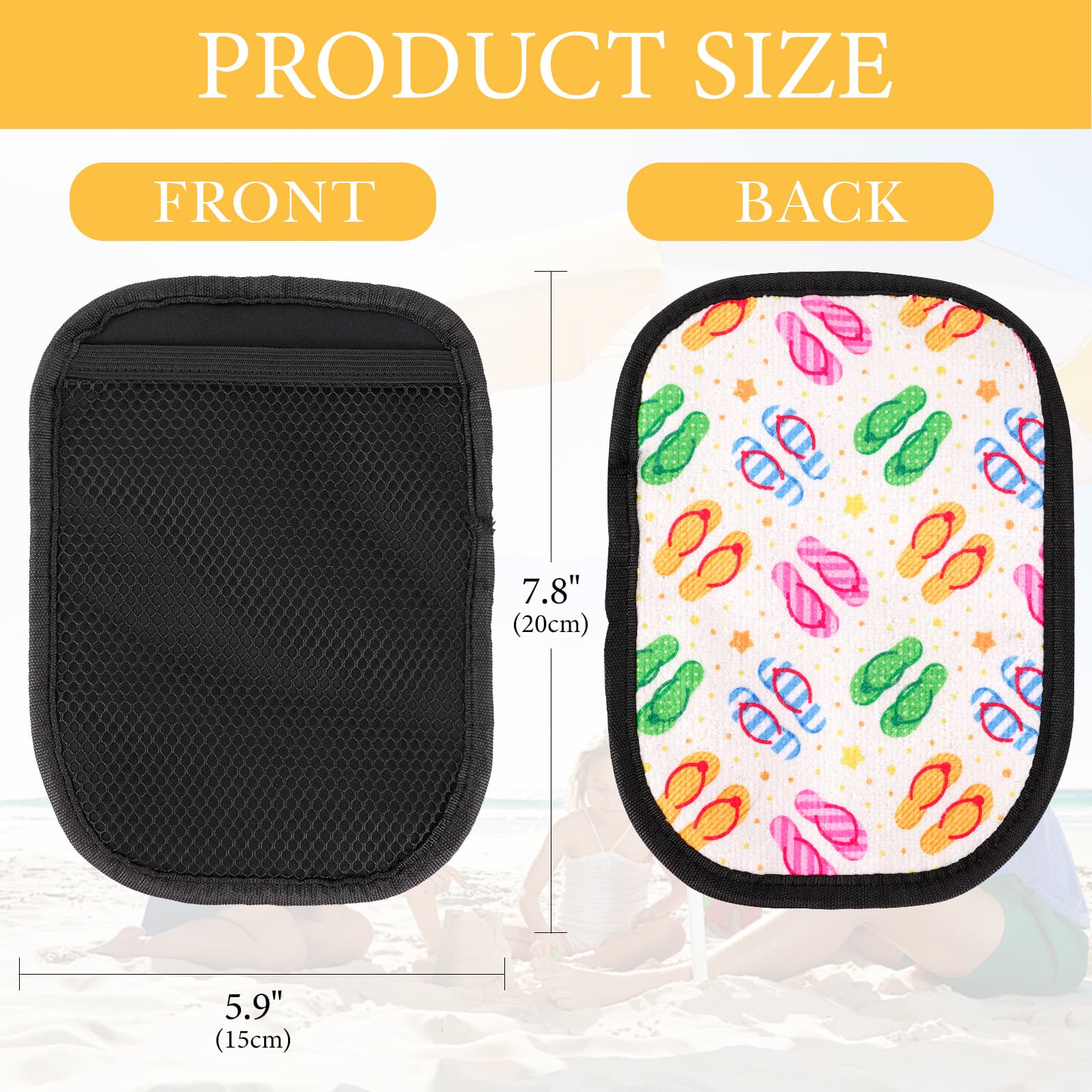 ReignSword Sand Remover for Beach, 2 Pcs Sand Off Beach Mitts Sand Removal Bag, Beach Vacation Camping Accessories Essentials - 2