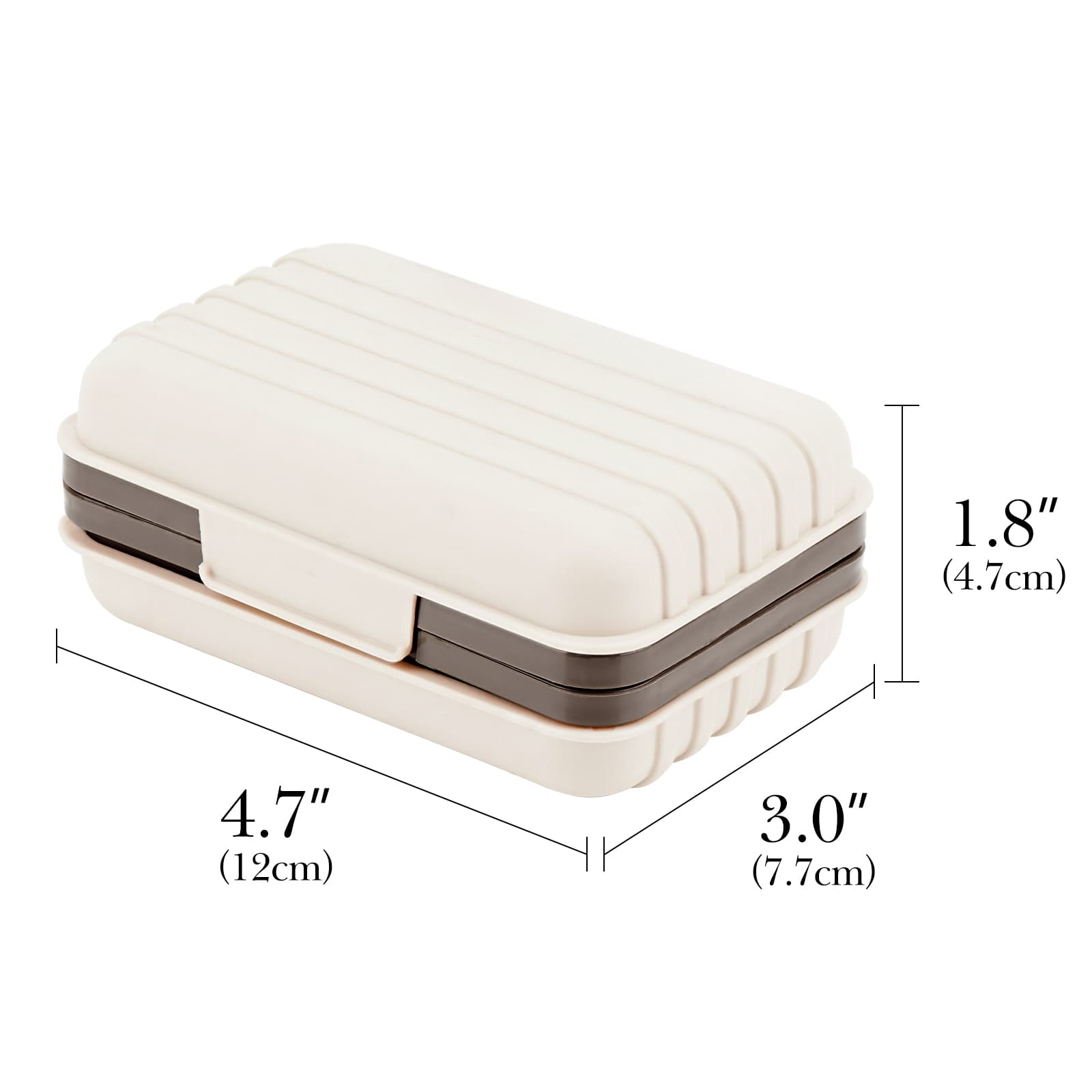 ReignSword Travel Soap Dish with Lid, Self Draining Bar Soap Case, Portable Soap Container for Camping, Outdoor, Bathroom, Hiking (Blue & White) - 2