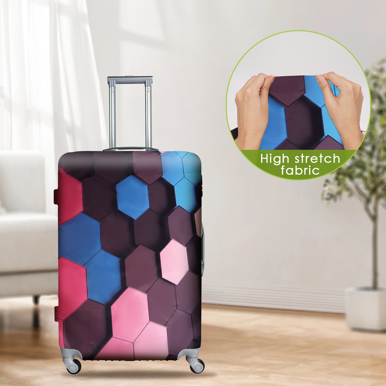 ReignSword Travel Luggage Cover Suitcase Protector Fit 29-31 Inch Luggage, Washable Luggage Covers for Suitcase Tsa Approved (H941, XL) - 3
