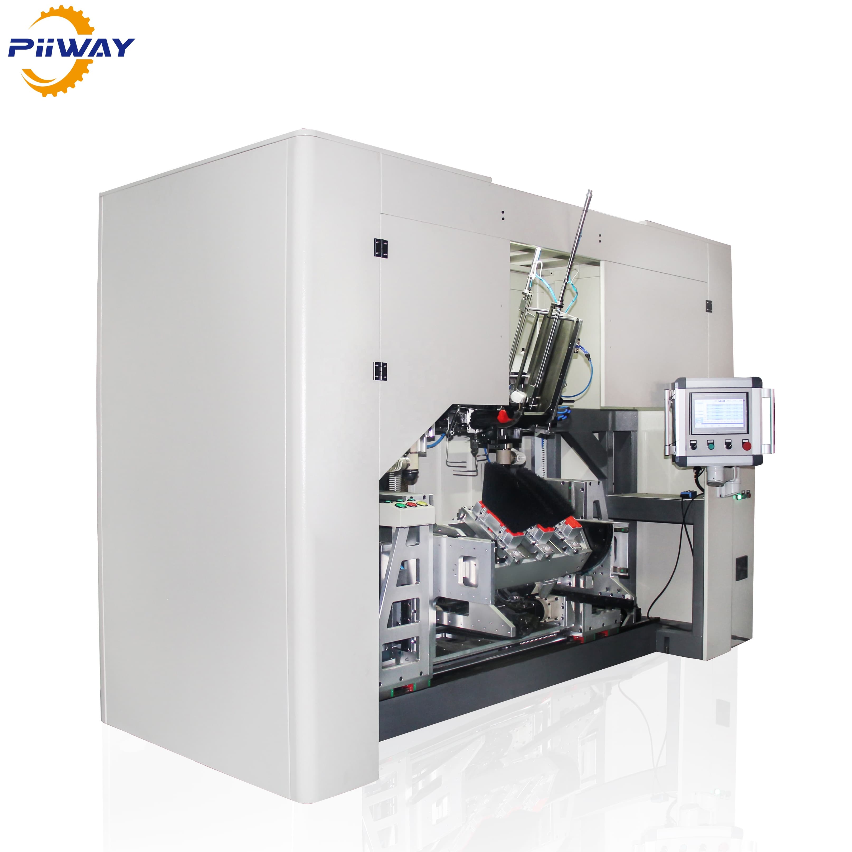 PiiWay 5 Axis 2 Drilling and 1 Tufting Automatic CNC Brush / Broom Making Machine for Kinds of Brooms - 3
