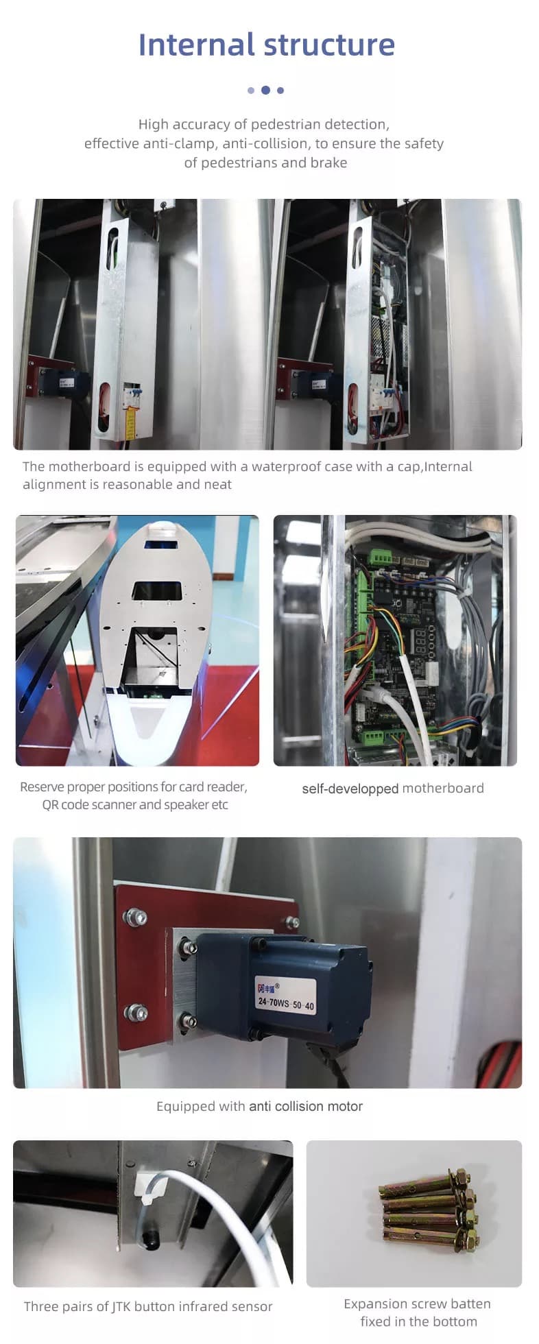 Hot Sale 0.2s Reaction Time High Safety School Entrance Flap Barrie Turnstile swing  Turnstile - 6