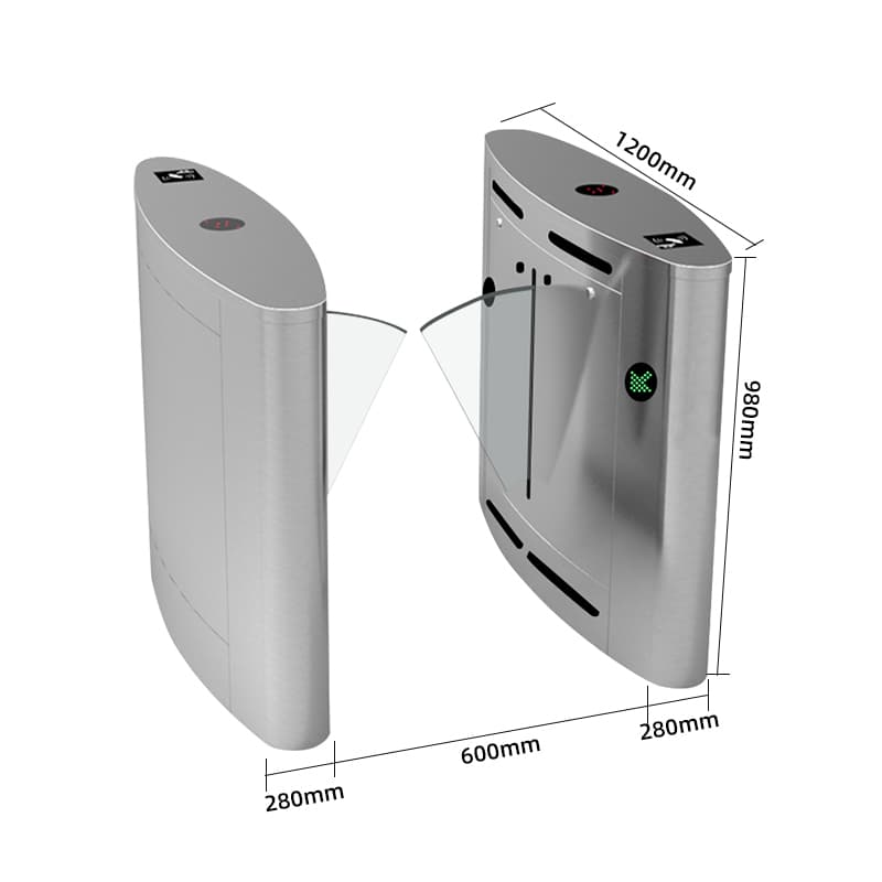 Hot Sale 0.2s Reaction Time High Safety School Entrance Flap Barrie Turnstile swing  Turnstile - 5