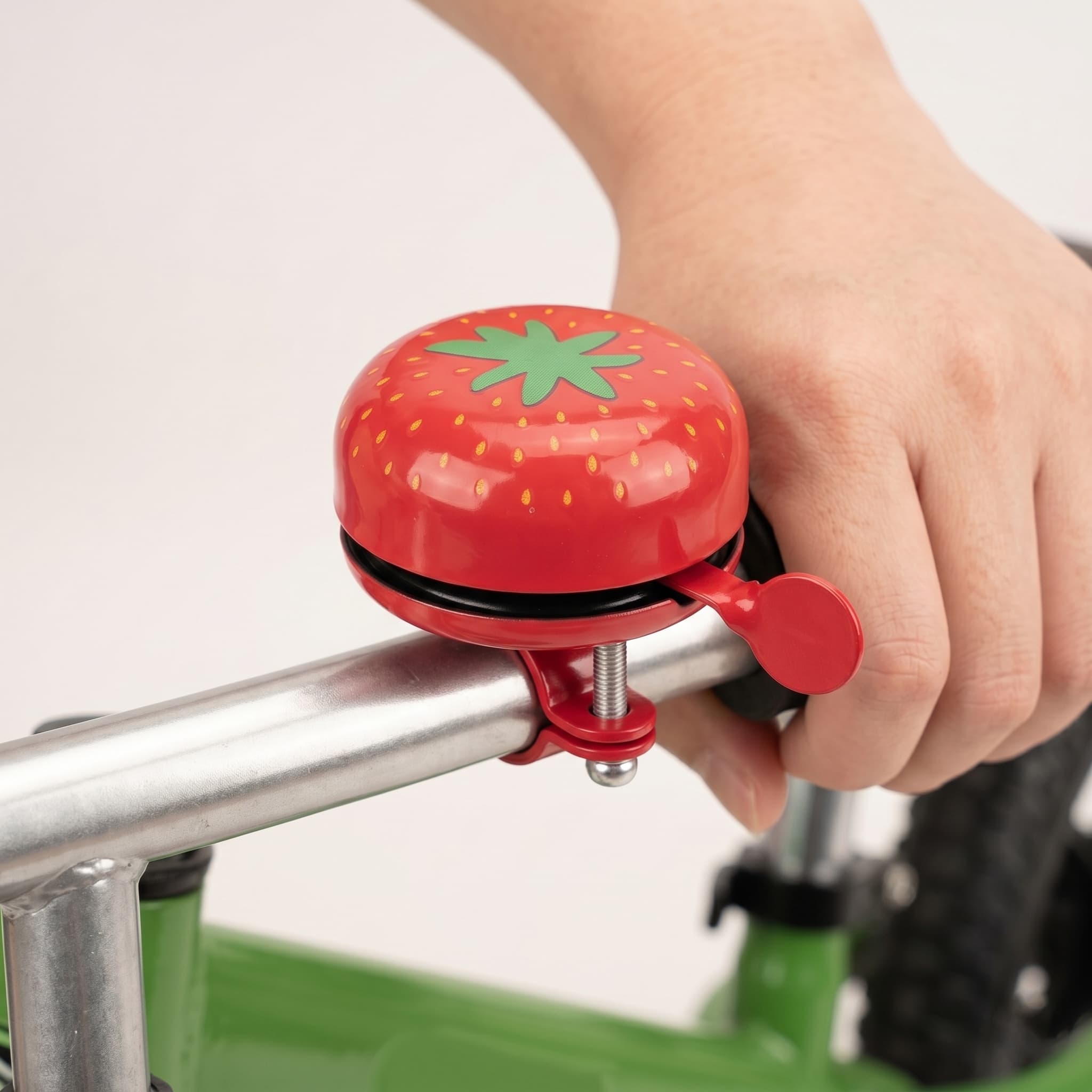 RidingRush Kids Bike Bell, Cute Strawberry Bicycle Bell for Girls & Toddlers, Loud Crisp Ring Bicycle Handlebar Bell for Kids Bikes, Scooter & Tricycle Accessories - 3