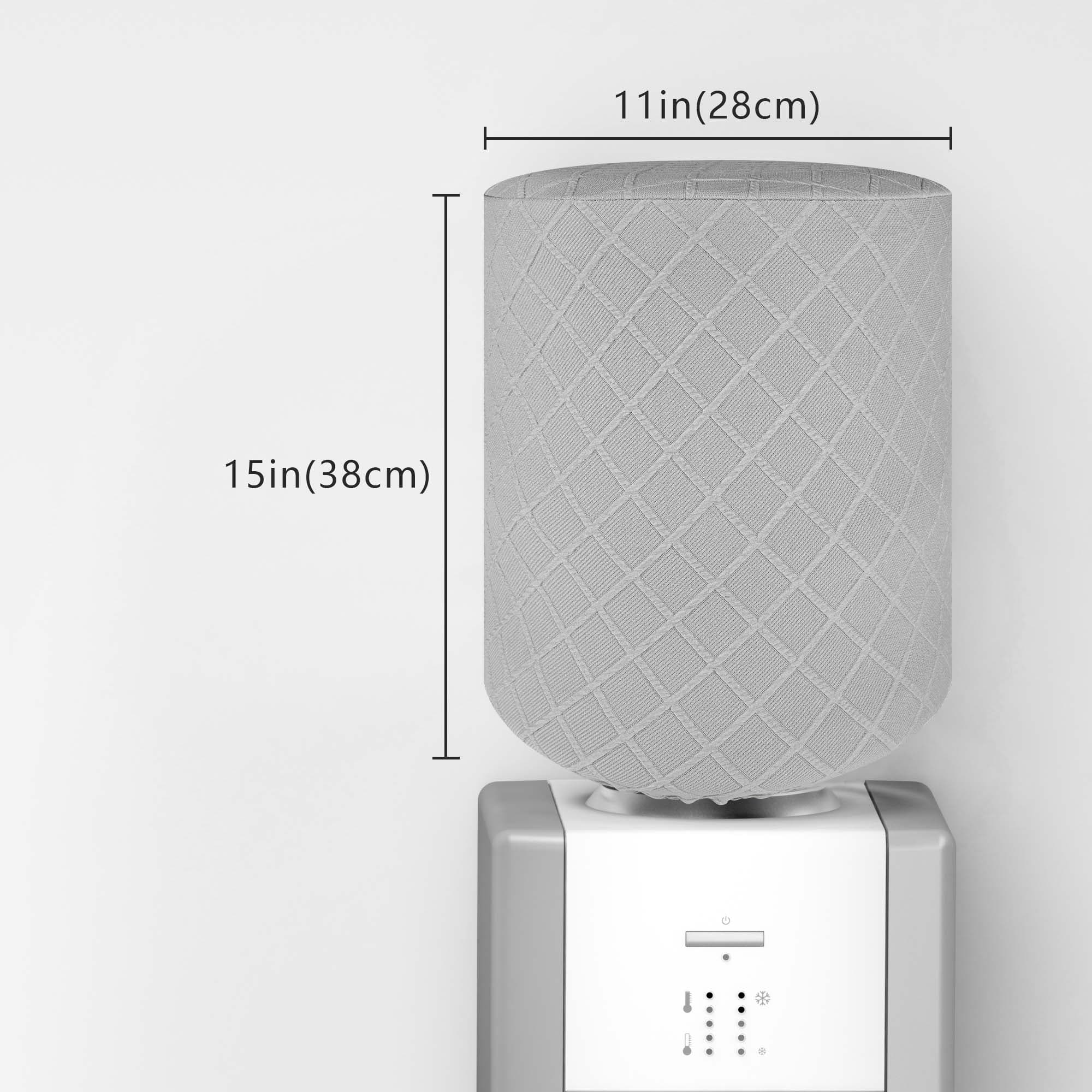 Kingshion Water Dispenser Barrel Cover for 5 Gallon Water Bottle, Elastic Fabric Argyle Bucket Decor Protector Cover, Reusable Furniture Standard Protector, Grey - 1