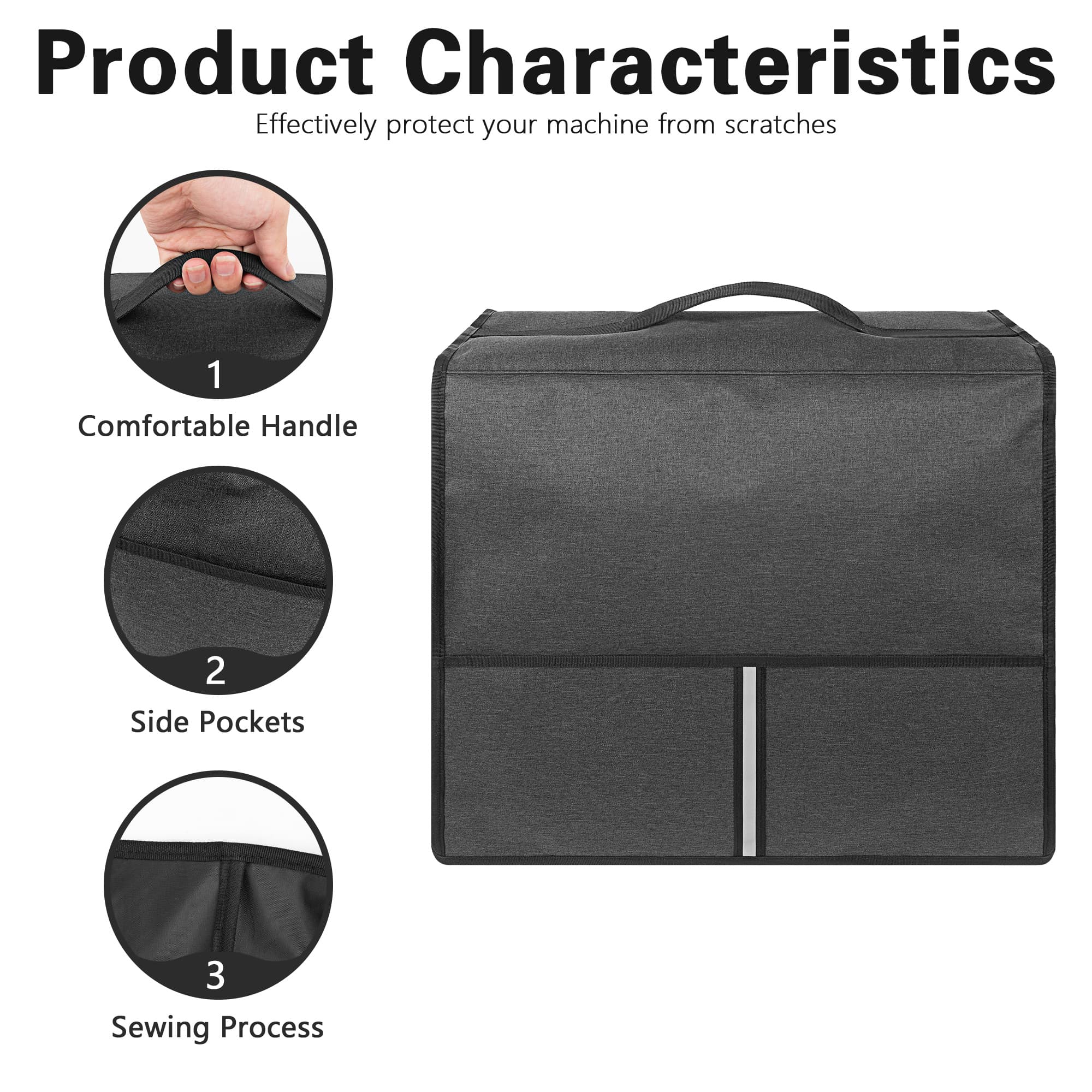 Kingshion Slush Machine Cover & Frozen Beverage Drink Dust Protector - Compatible with Ninja FS301/FS301C Smoothie Machines, Universal Waterproof Dust Cover - Dark Gray - 2