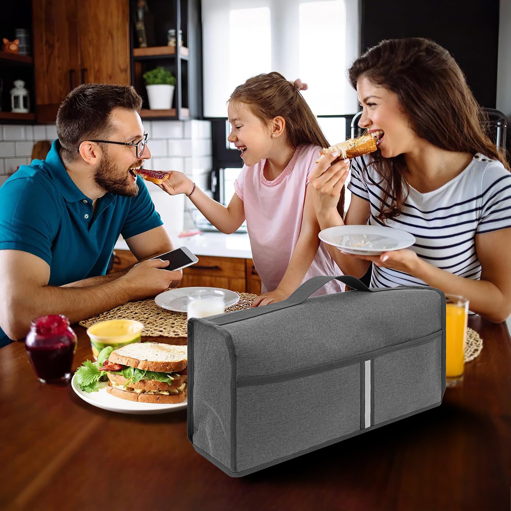 Toaster Cover Compatible with bella 2 Slice Slim Toaster,Waterproof Heatproofant Dustproof Protective Case Heavy Duty Cover-Dark Grey - 5