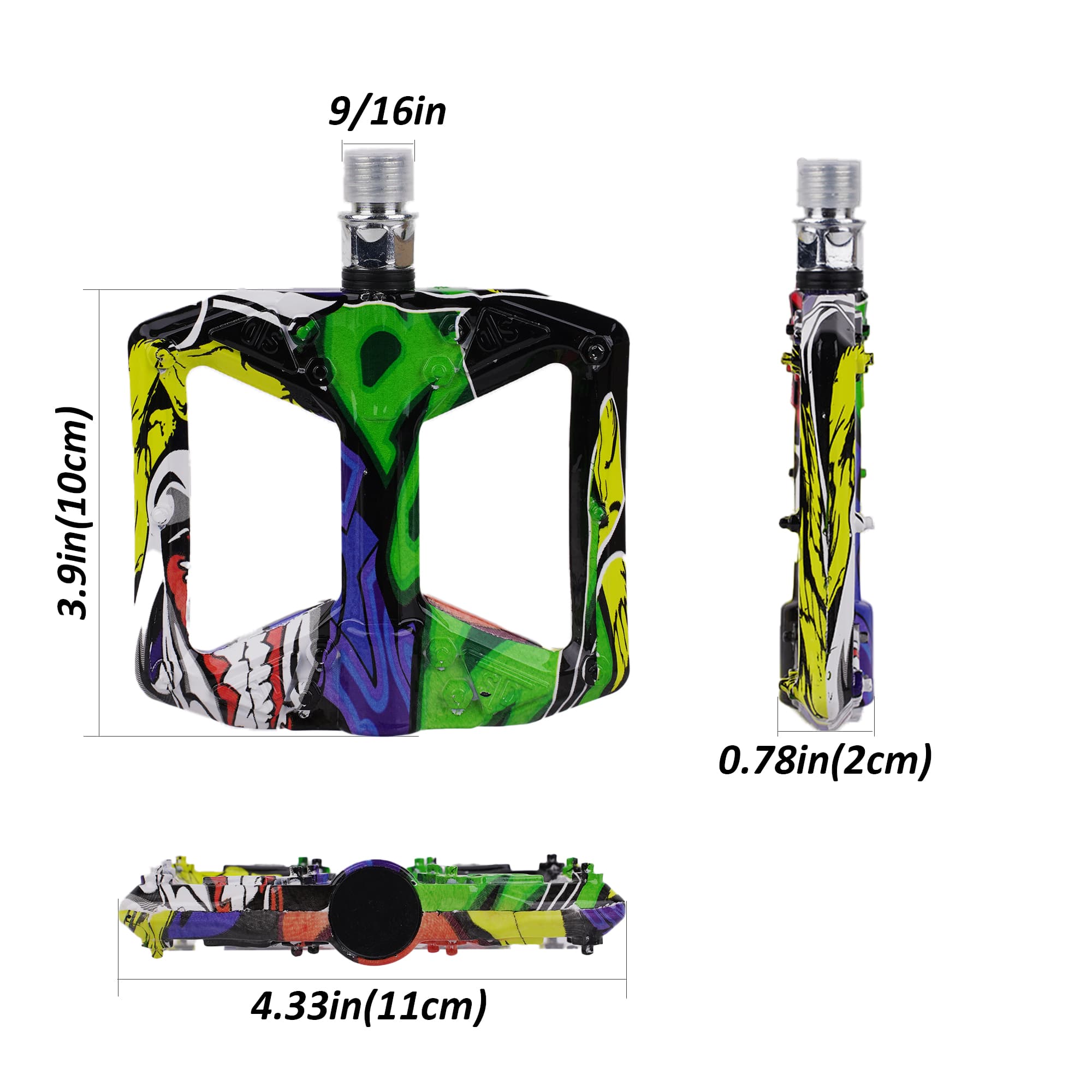 RidingRush Bicycle Pedals – Flat Pedals for Mountain Bikes, Road Bikes, and E-Bikes, High Grip, Easy to Install, Comfortable Riding Experience - 2