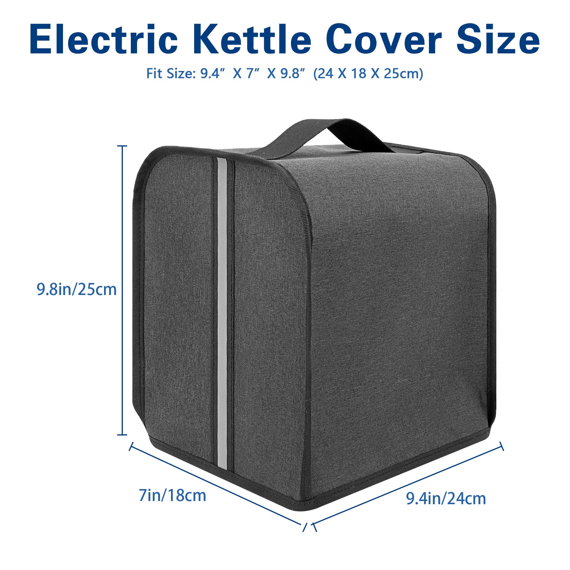 Electric Water Kettle Protective Cover, Water Splash Proof Dustproof Cover with Handle for Electric Tea Pot Boiler, Fit 1.5 / 1.7L Kettle - 1