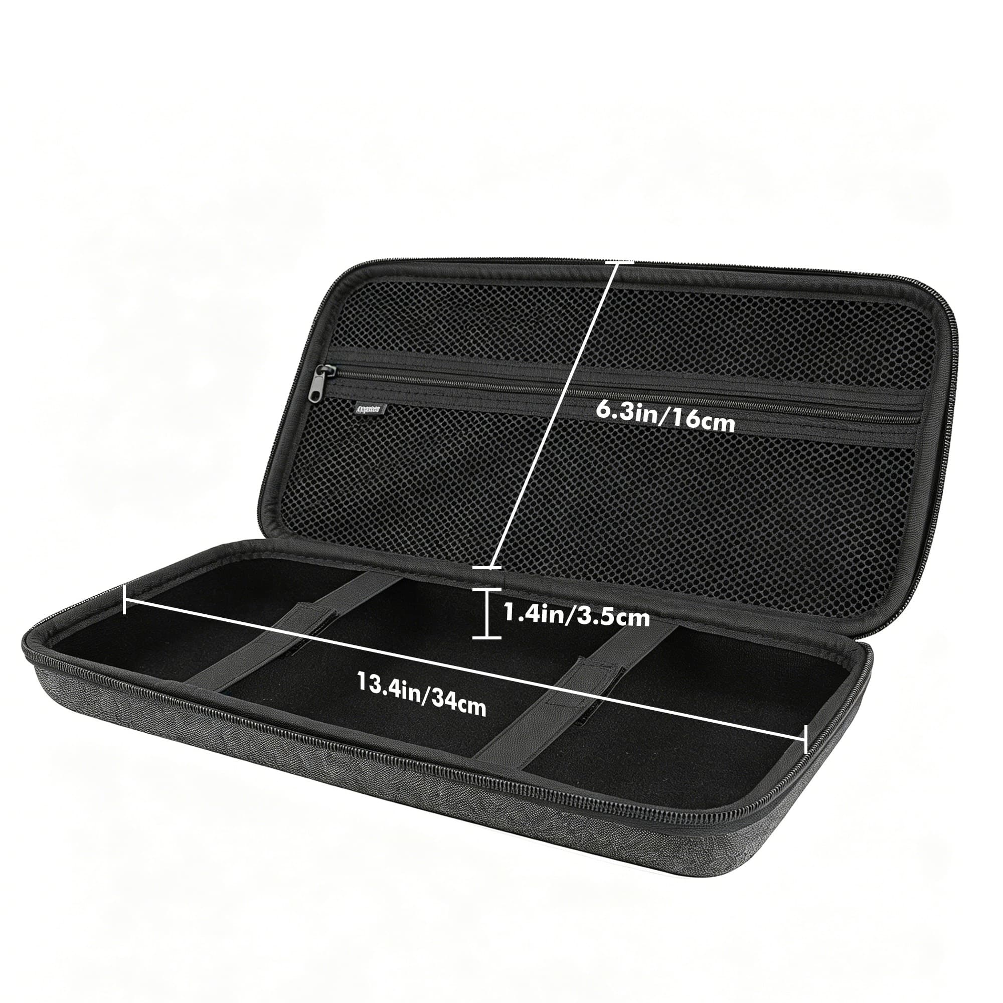 Kingshion Hard 75% Keyboard Case, Hard Travel Storage Case for 84 Key Portable Keyboard, Compatible with Keychron K2, Logitech POP Keys Mechanical Keyboard. (Case Only)-Dark Grey - 1