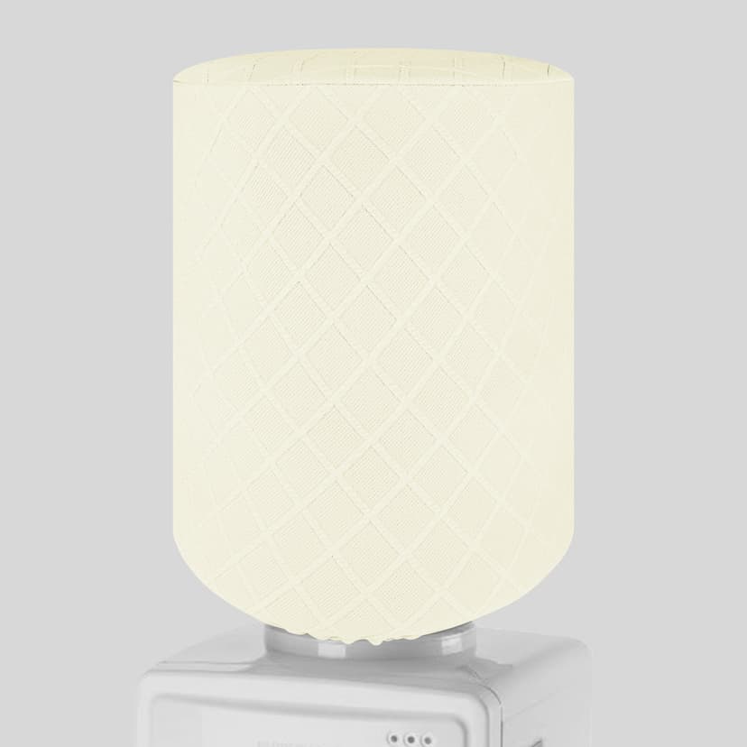 Kingshion Water Dispenser Barrel Cover for 5 Gallon Water Bottle, Elastic Fabric Argyle Bucket Decor Protector Cover, Reusable Furniture Standard Protector, Beige