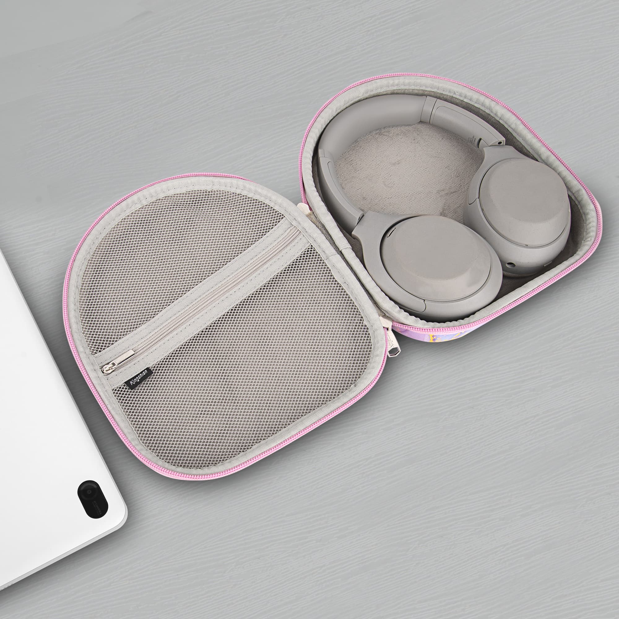 Kingshion Hard Headphone Case Compatible with JBL Tour ONE, TUNE 750BTNC, Tune 710BT, TUNE 700BT Travel Carrying Bag for Lifestyle E65BTNC, Live 650BTNC, LIVE 500BT (Pink) - 5