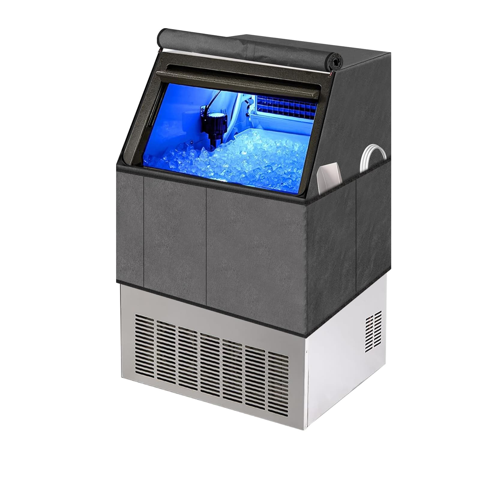 Kingshion Commercial Ice Maker Machine Dust Cover Compatible with VEVOR Commercial Ice Maker Machine 31"H x 25.5"W x 24.5"D- Dark Gray - 1