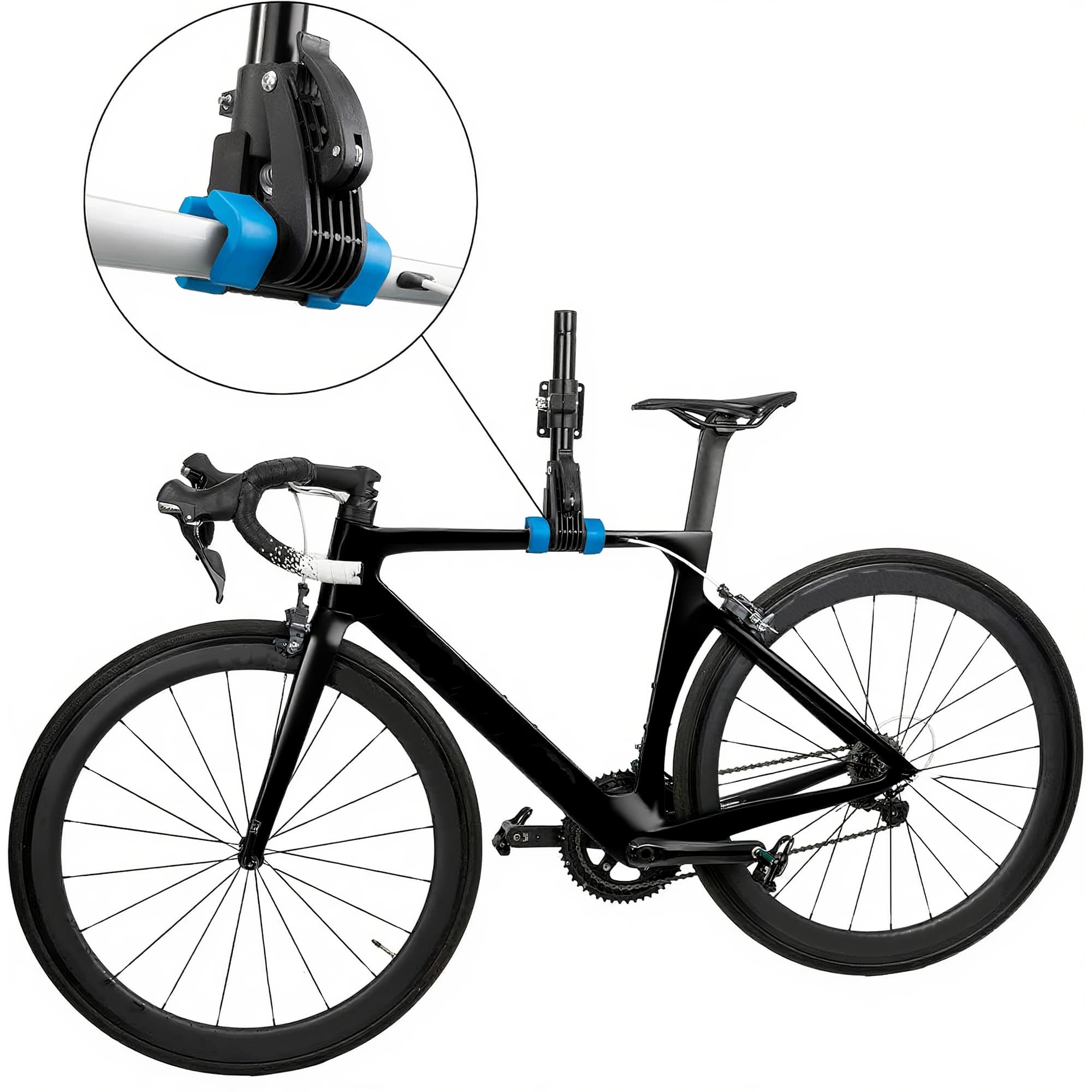 RidingRush Bike Work Stand – Heavy-Duty Floor Mounted Bicycle Repair Rack with Adjustable Clamp – Rotatable Bike Maintenance Stand for Home & Garage Use - 1