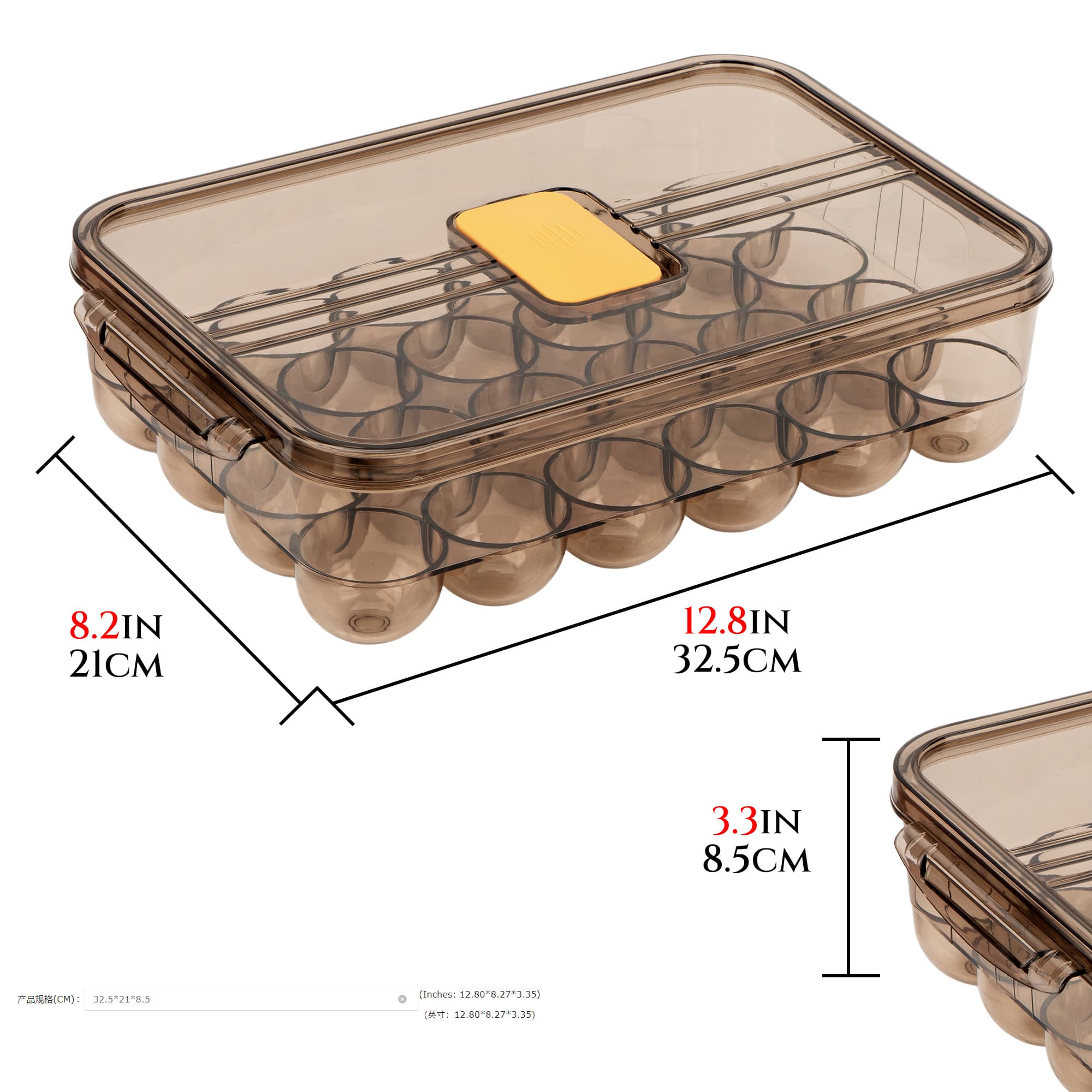 Jankings 24-Slot Egg Storage Box – Clear Stackable Refrigerator Organizer, Portable BPA-Free PP Egg Holder, Shock-Proof Fridge Container for Kitchen & Picnic - 2