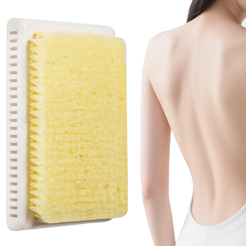 ReignSword Wall Mounted Back Scrubber for Shower, Hands-Free Exfoliating Bath Brush with Dense Bristles, Large Body Scrubber for Men Women