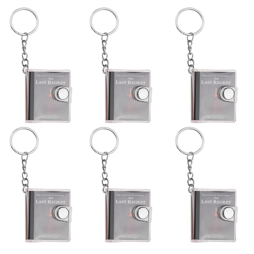 JANKOW Golden 6Pcs Mini Keychain Notebook - Portable Travel Diary Journal with Note Pads for Work, Personal & Mood Records (6PCS/Black)
