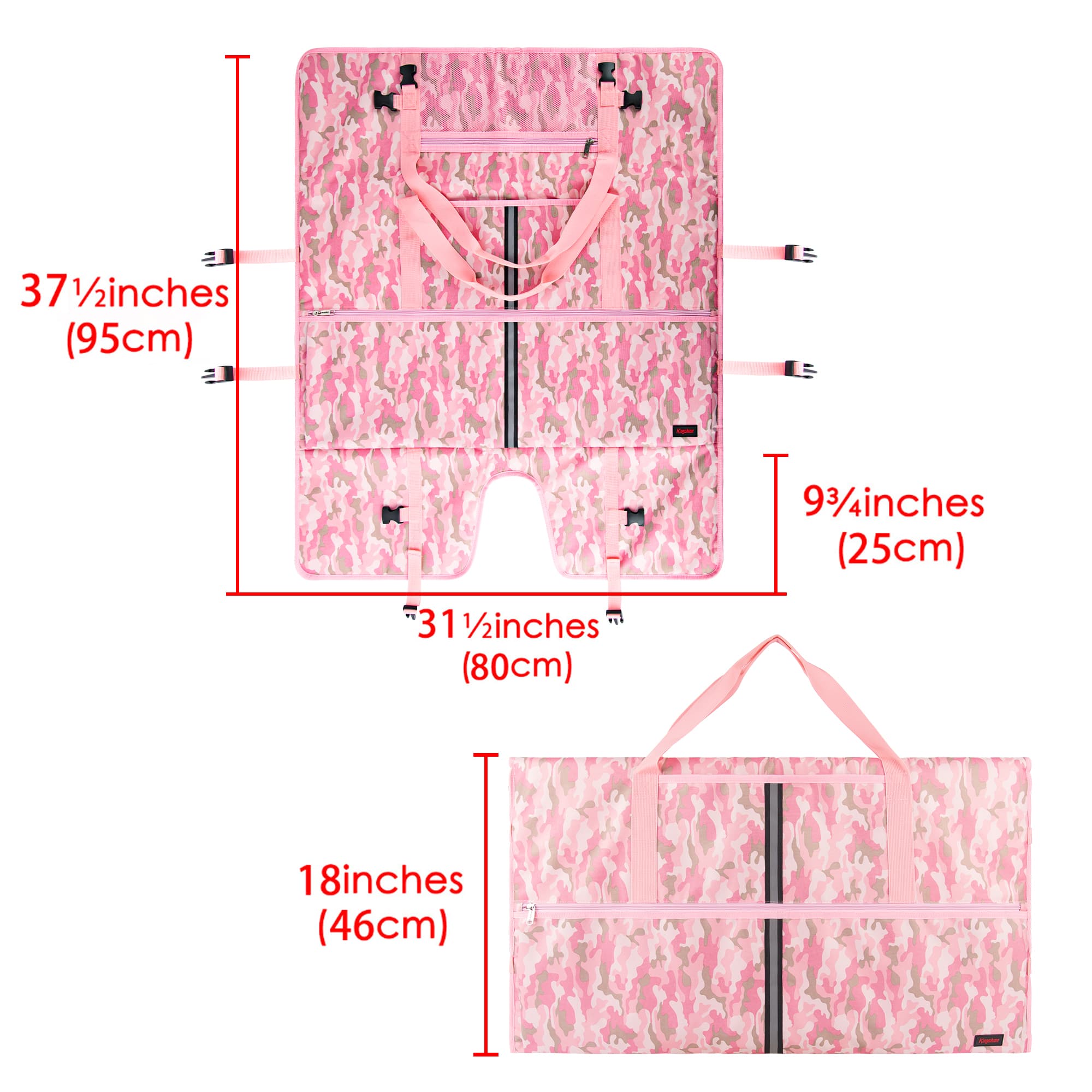 Kingshion Travel Carrying Bag Compatible with 32" All-in-One Desktop Computer and 32" Monitor (Camouflage Pink) - 1