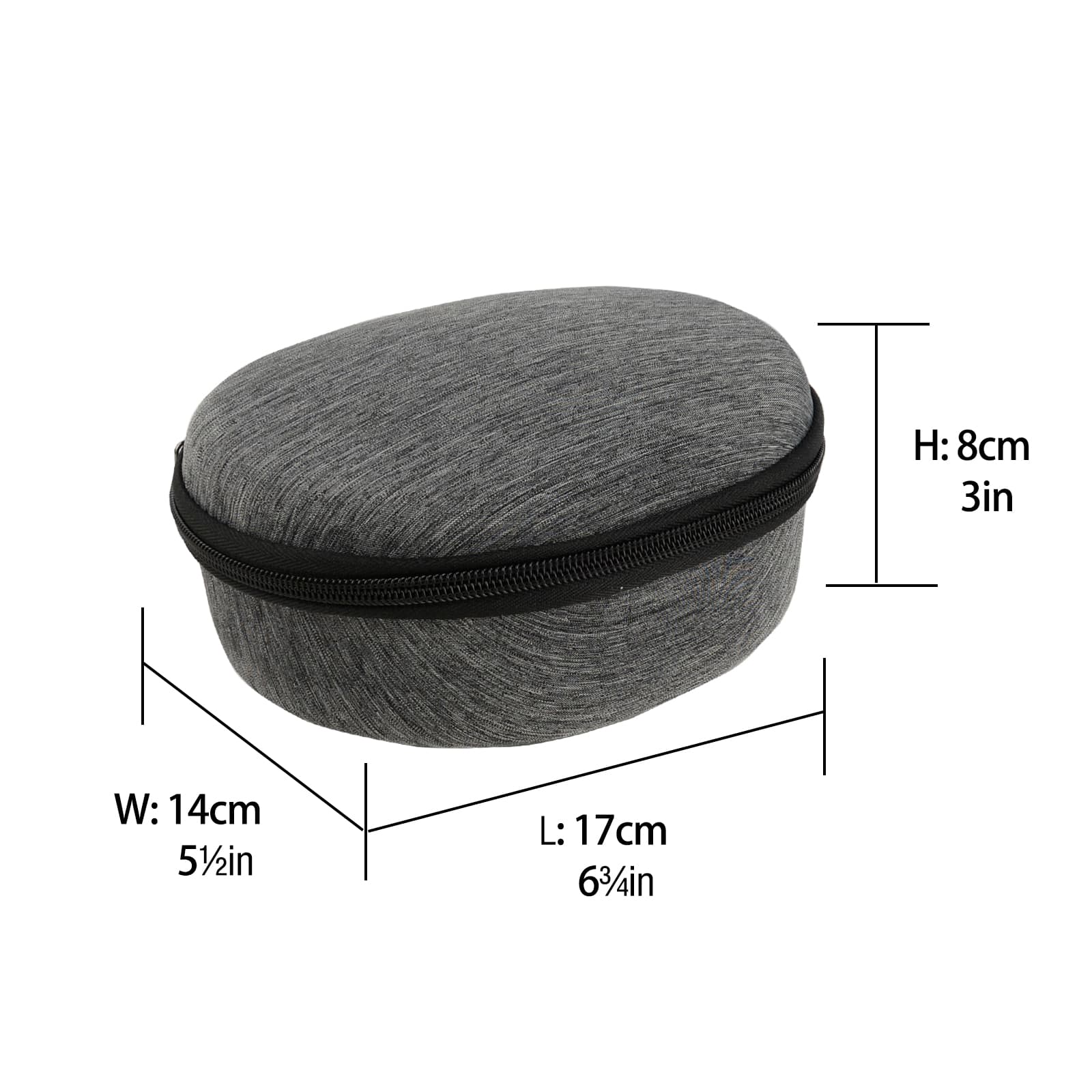 Kingshion Hard Headphone Case Compatible with Beats Studio Pro, Studio3.0 Wireless, Studio2.0 Travel Carrying Bag for Studio, Solo Pro Headphones (Dark Grey) - 2