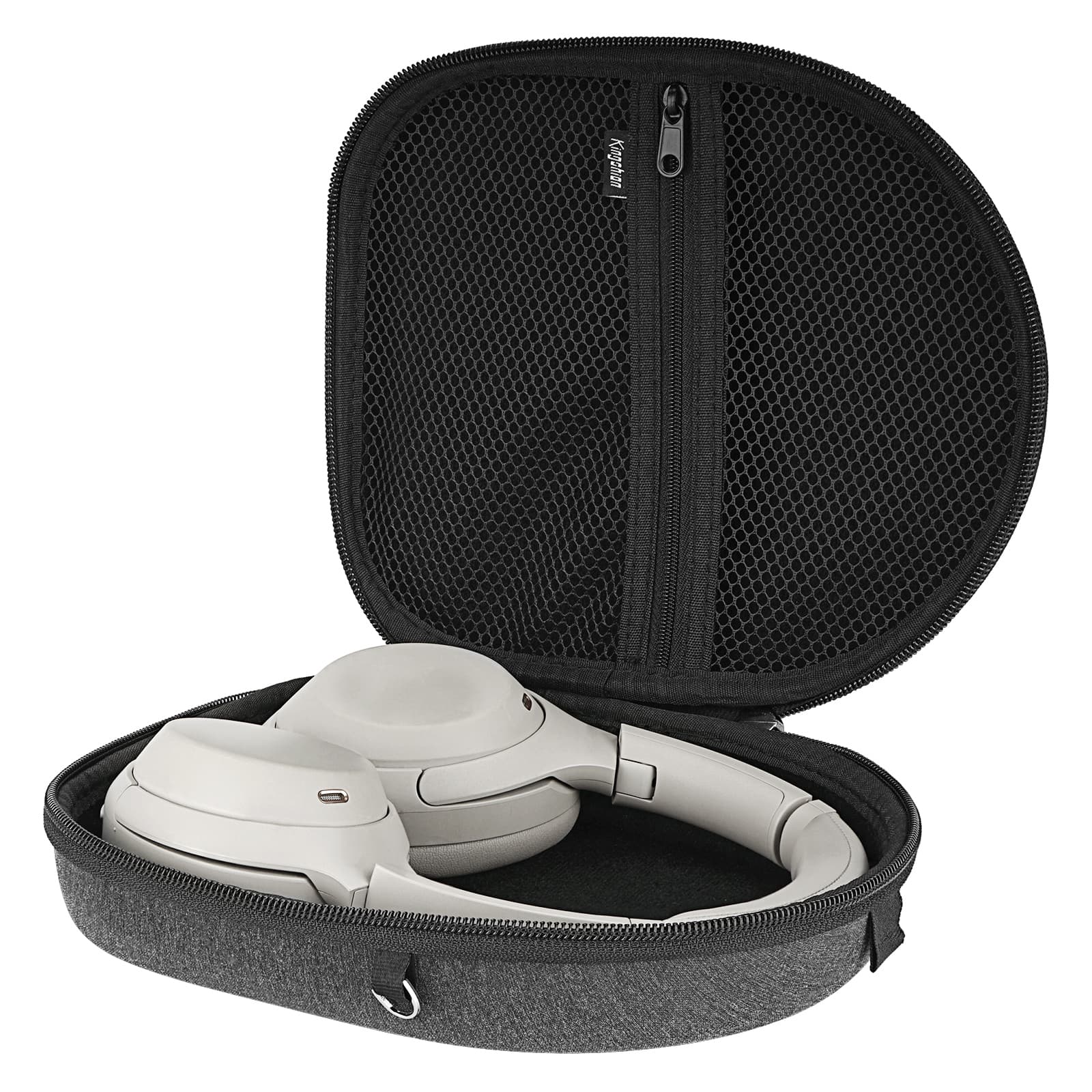 Kingshion Hard Headphone Case Compatible with Sony WH-1000XM5, WH-1000XM4, WH-1000XM3, WH-1000XM2 Travel Carrying Bag for WH-CH710N, WH-CH700N, WH-XB900N, WH-XB910N (Dark Grey) - 3