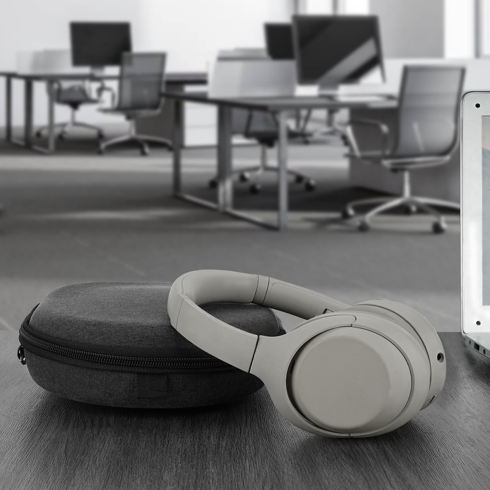 Kingshion Hard Headphone Case Compatible with Sony WH-1000XM5, WH-1000XM4, WH-1000XM3, WH-1000XM2 Travel Carrying Bag for WH-CH710N, WH-CH700N, WH-XB900N, WH-XB910N (Dark Grey) - 5