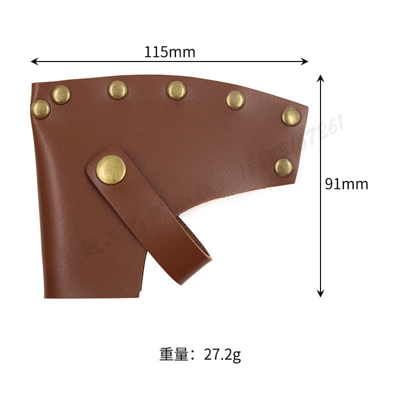 JANKOW Axe Head Sheath, Durable Camp Axe Case Blade Cover, Leather Holster, Hatchet Cover, Sheath Cover for 3.54 - 3.93 inches Belt(Coffee color)
