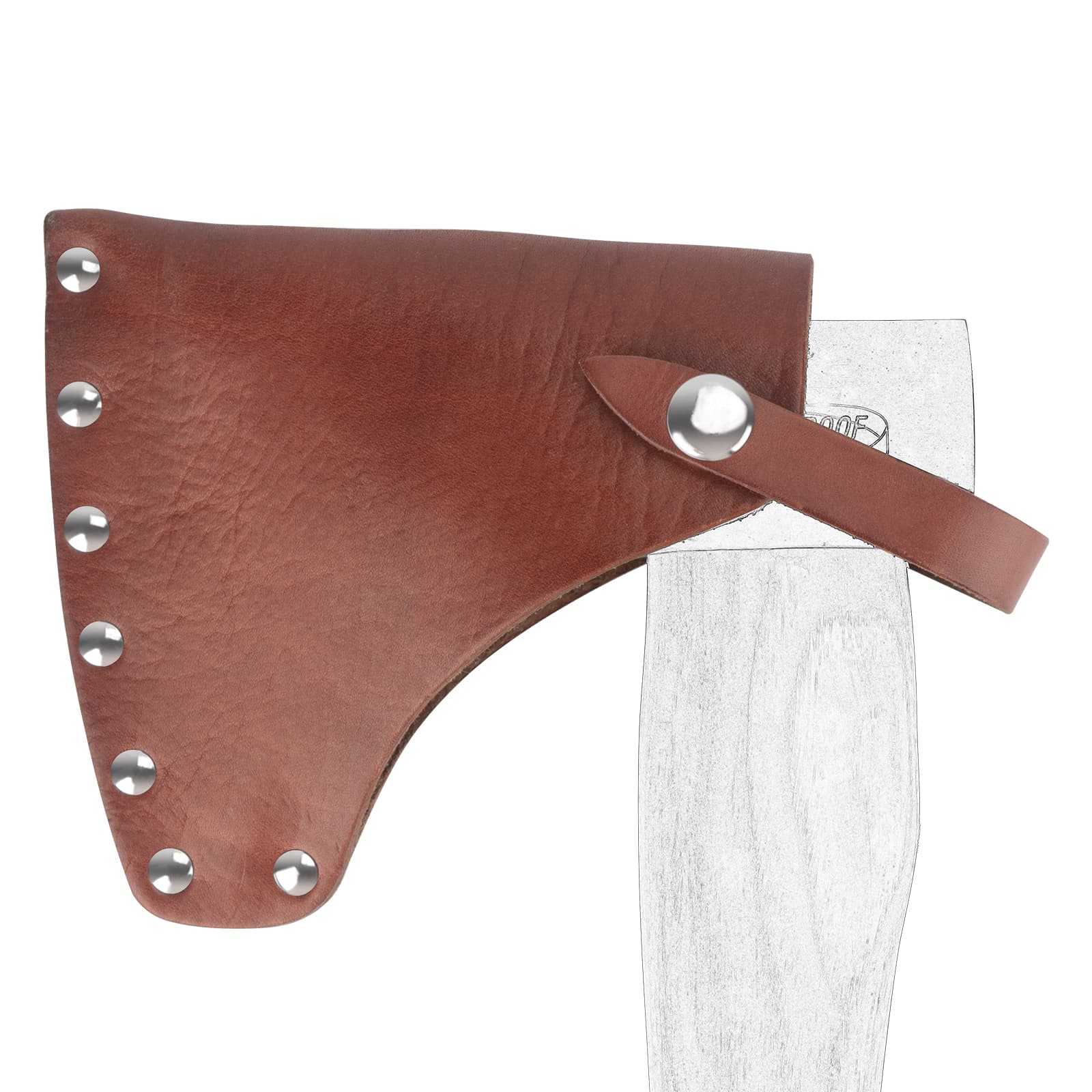 JANKOW Axe Head Sheath, Durable Camp Axe Case Blade Cover, Leather Holster, Hatchet Cover, Sheath Cover for 3.54 inches - 3.93 inches Belt - 4