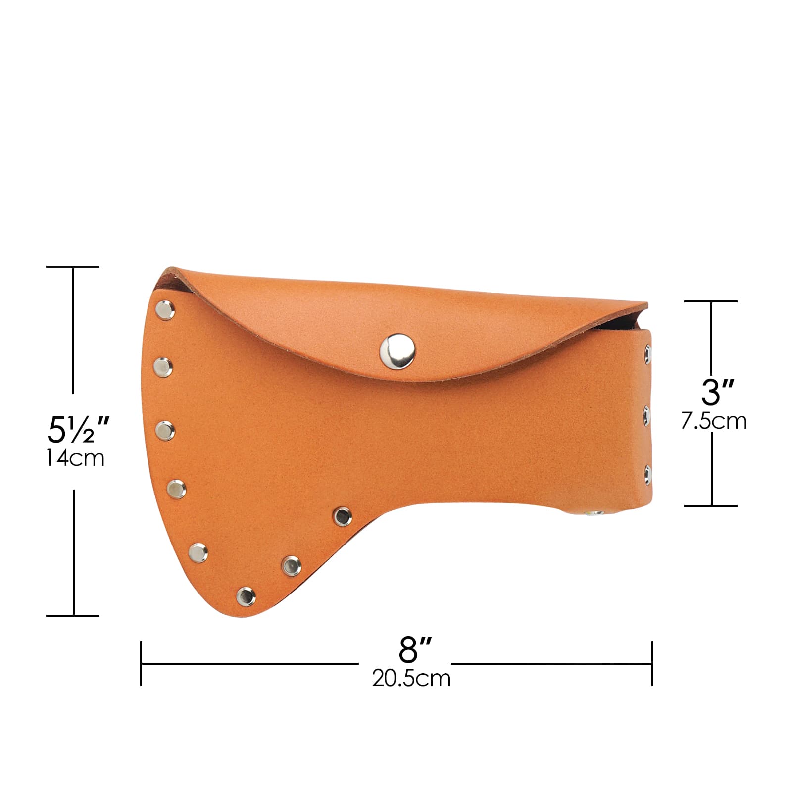JANKOW Axe Head Sheath, Durable Camp Axe Case Blade Cover, Leather Holster, Hatchet Cover, Sheath Cover for 4.13 inches - 4.72 inches Belt - 4