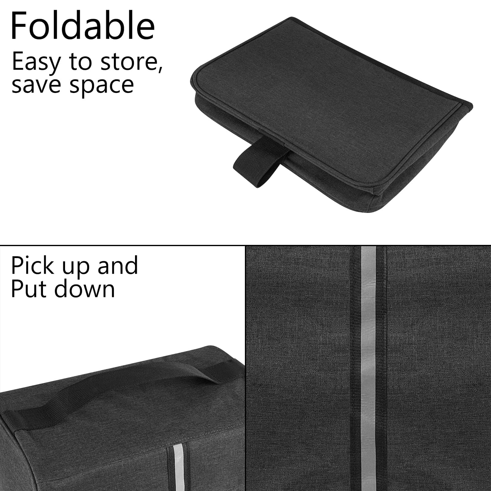 Kingshion Toaster Cover Compatible with Most 4-slice Toasters, Toaster Cover Storage for Most 4-slice Toasters, Washable and Dust Protection (Dark Grey) - 1