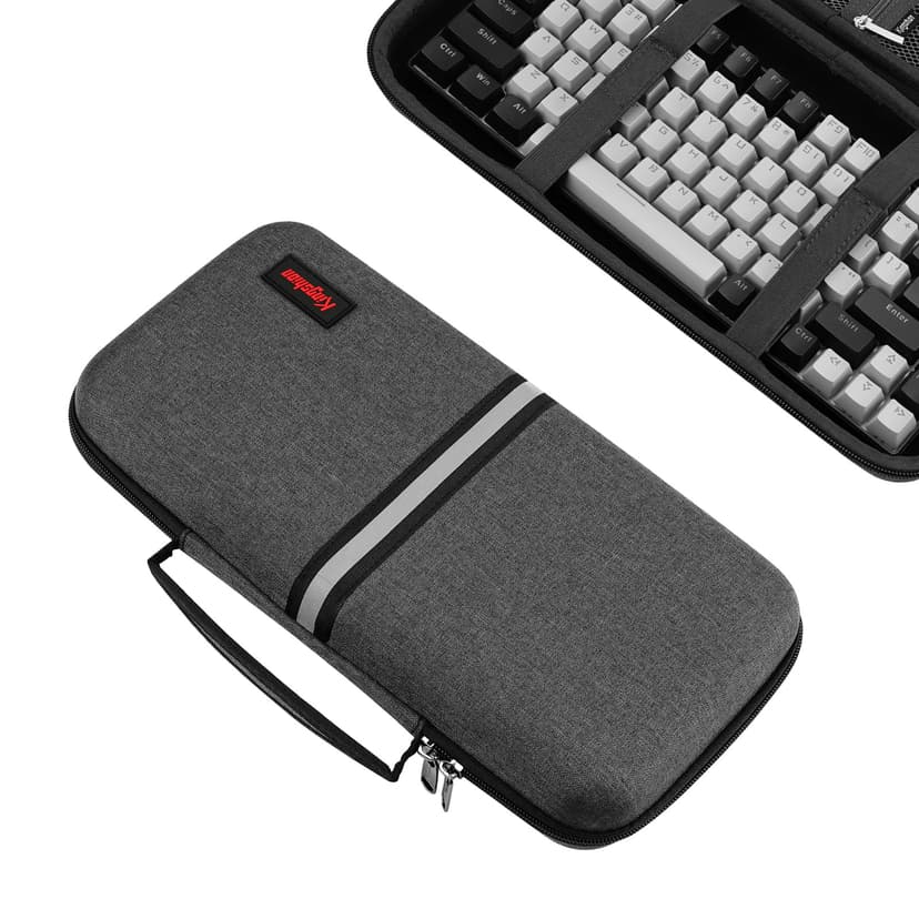 Kingshion Hard 75% Keyboard Case, Hard Travel Storage Case for 84 Key Portable Keyboard, Compatible with Keychron K2, Logitech POP - Dark Grey