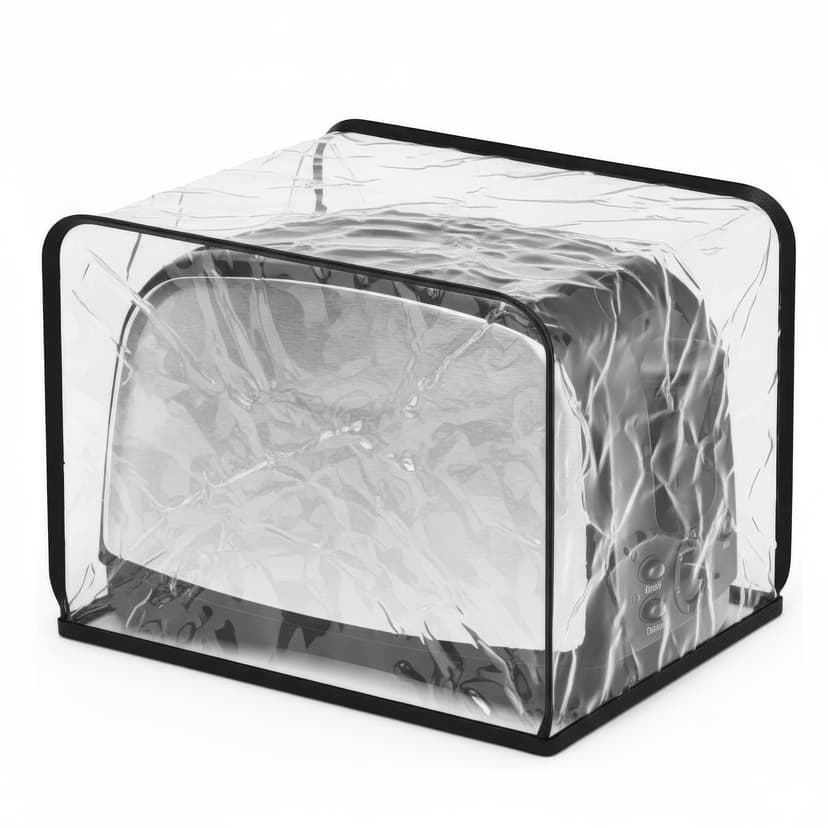 Kingshion Toaster Dust Cover for Most 2-slice Toasters, Dustproof Clear Bread Machine Toaster Oven Cover (Transparent)