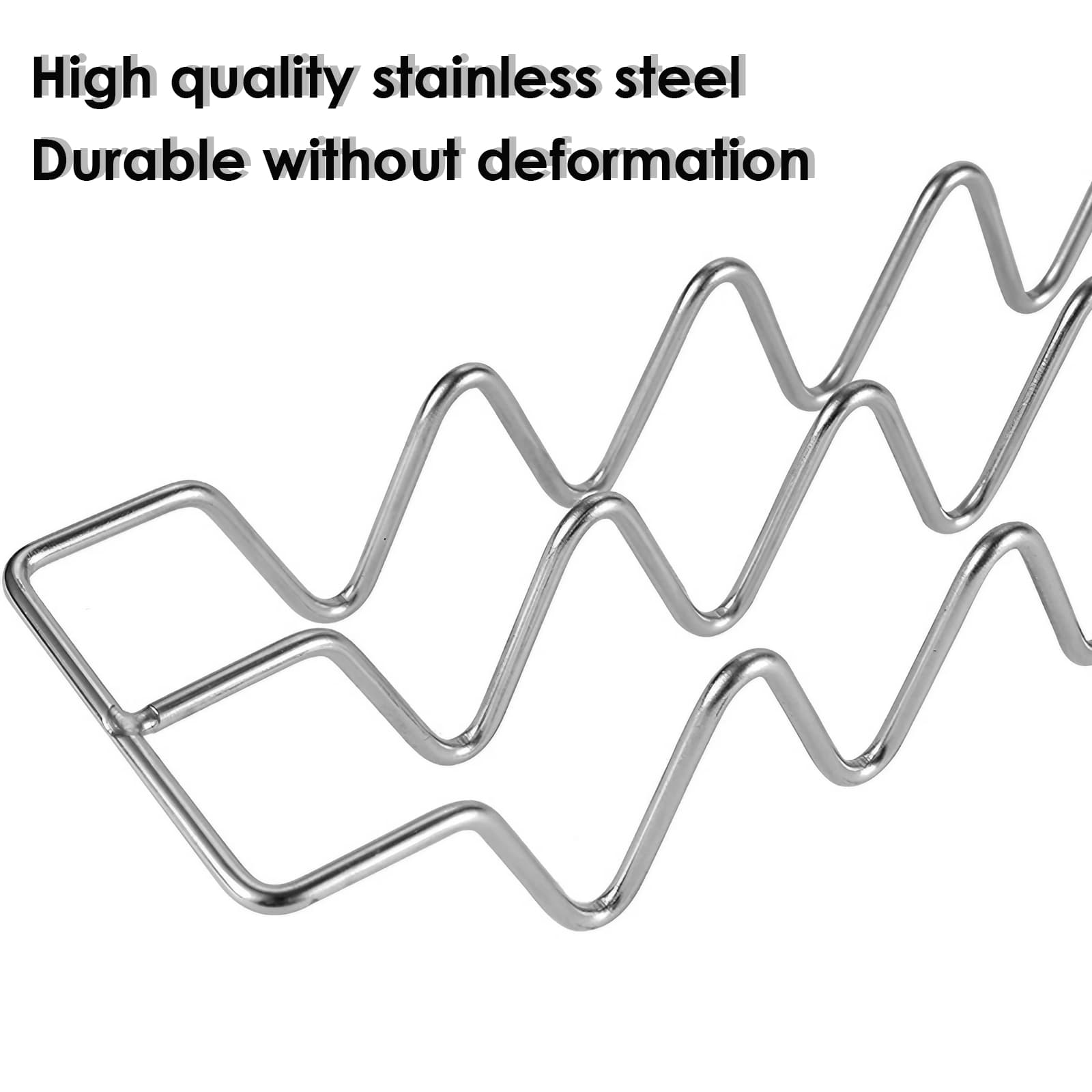 JANKOW Taco Holders set, Stainless Steel Taco Shell Holder Stand, Iron Wire Technology Holder Have More Easy to Take Taco the Great Choice for Dinner - 1