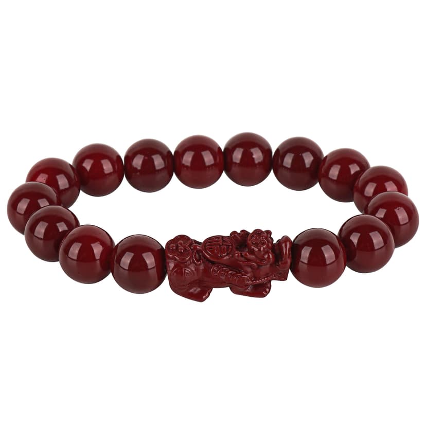 JANKOW Cinnabar Pixiu Bracelet - Oriental Style Feng Shui Jewelry, Gift for Good Fortune and Protection