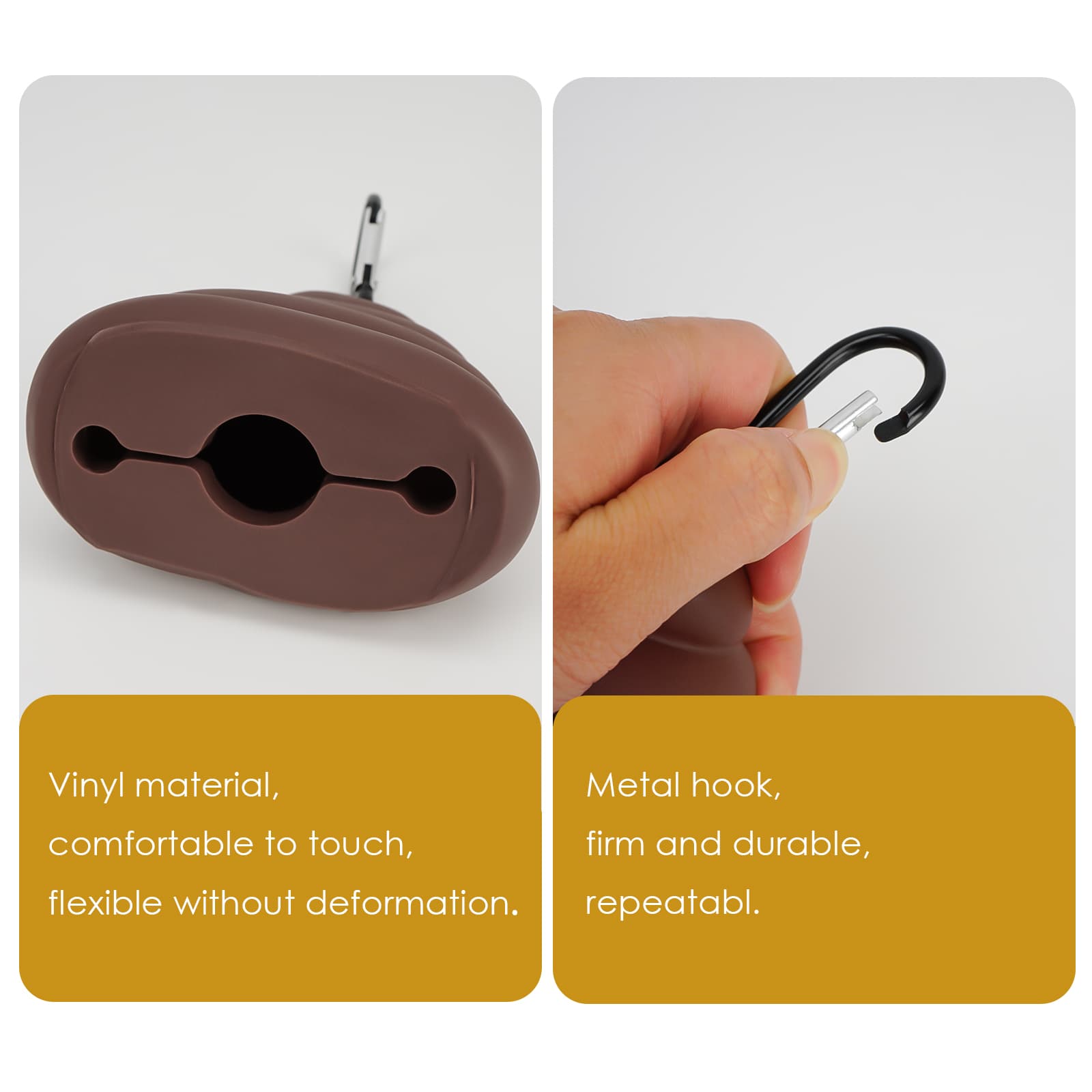 JANKOW Emoji Dog Poop Bag, Cute Dog Poop Bag Holder, with mountaineering clip, suitable for travel, walking, park and outdoor dog walking Bin bag dispenser (1 pcs) - 2