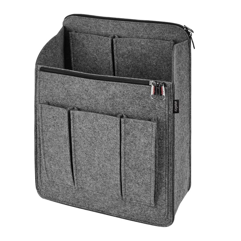 Kingshion Backpack Organizer Insert for Over 10" Backpack, Felt Bag In Bag Organizer for Rucksack Shoulder,Travel Backpack Vertical Interior Bag, Large Capacity Backpack Storage Lining Bag, Grey
