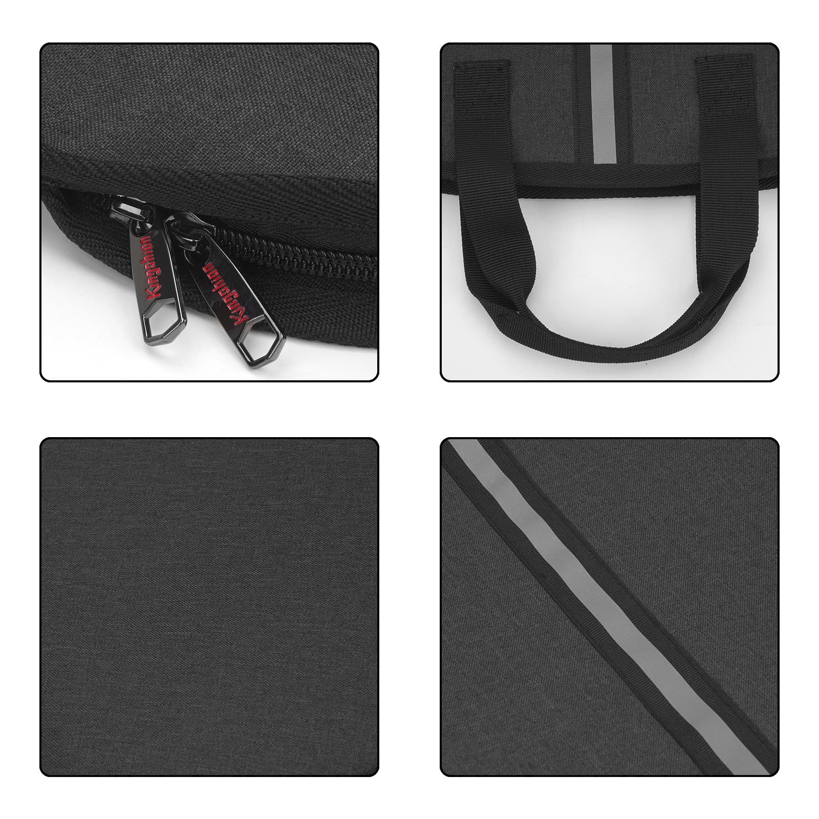 Kingshion Large Platter Storage Case - 20" x 15" - Stackable with Padded Interior - China Storage Containers for Plates and Serveware( Gray) - 3