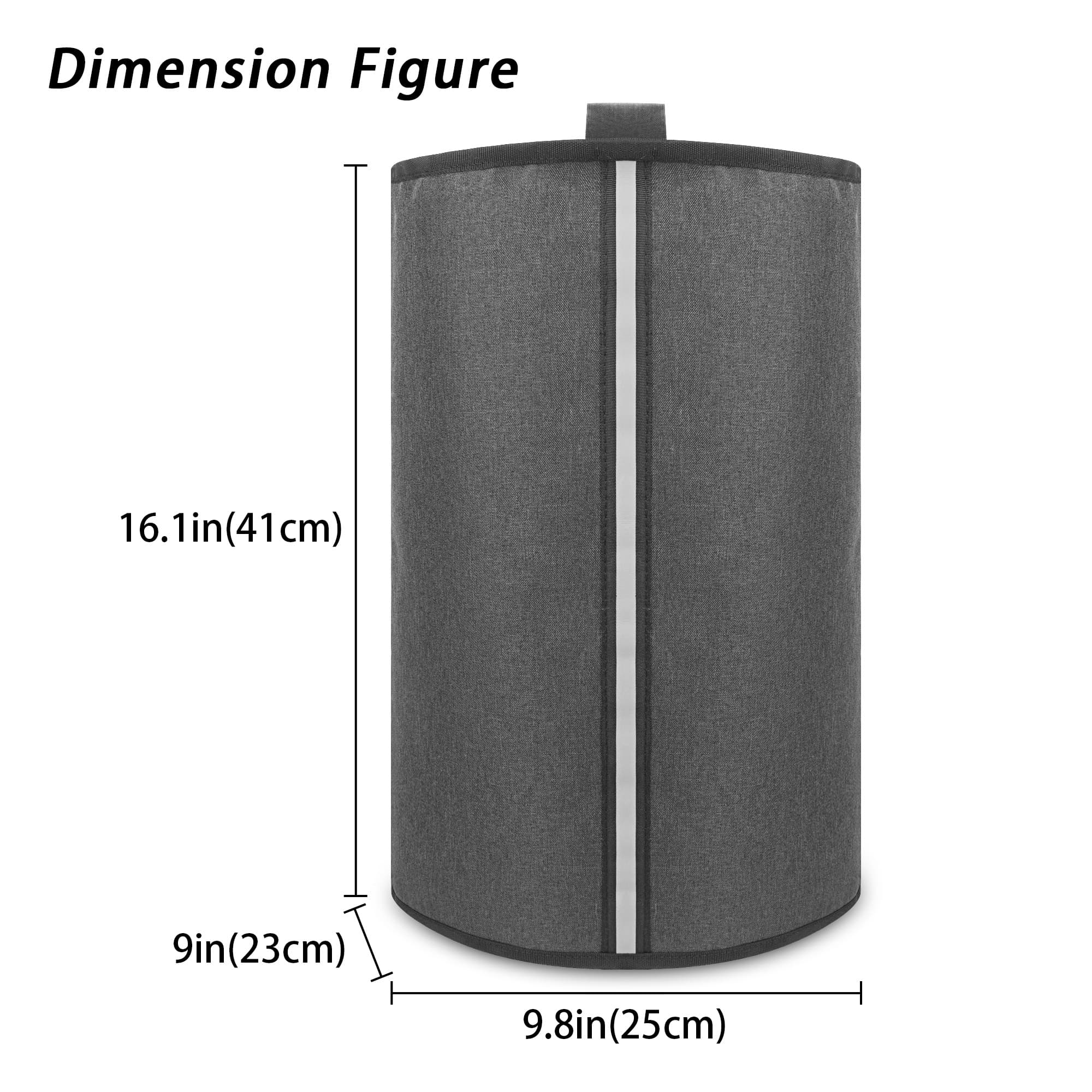 Kingshion Thick Oxford Cloth Dust Cover with Handle, Compatible with Salter 3-Tier 7.5L Electric Food Steamer, Protective Appliance Cover 25 X 23 X 41 CM- Dark Gray - 3